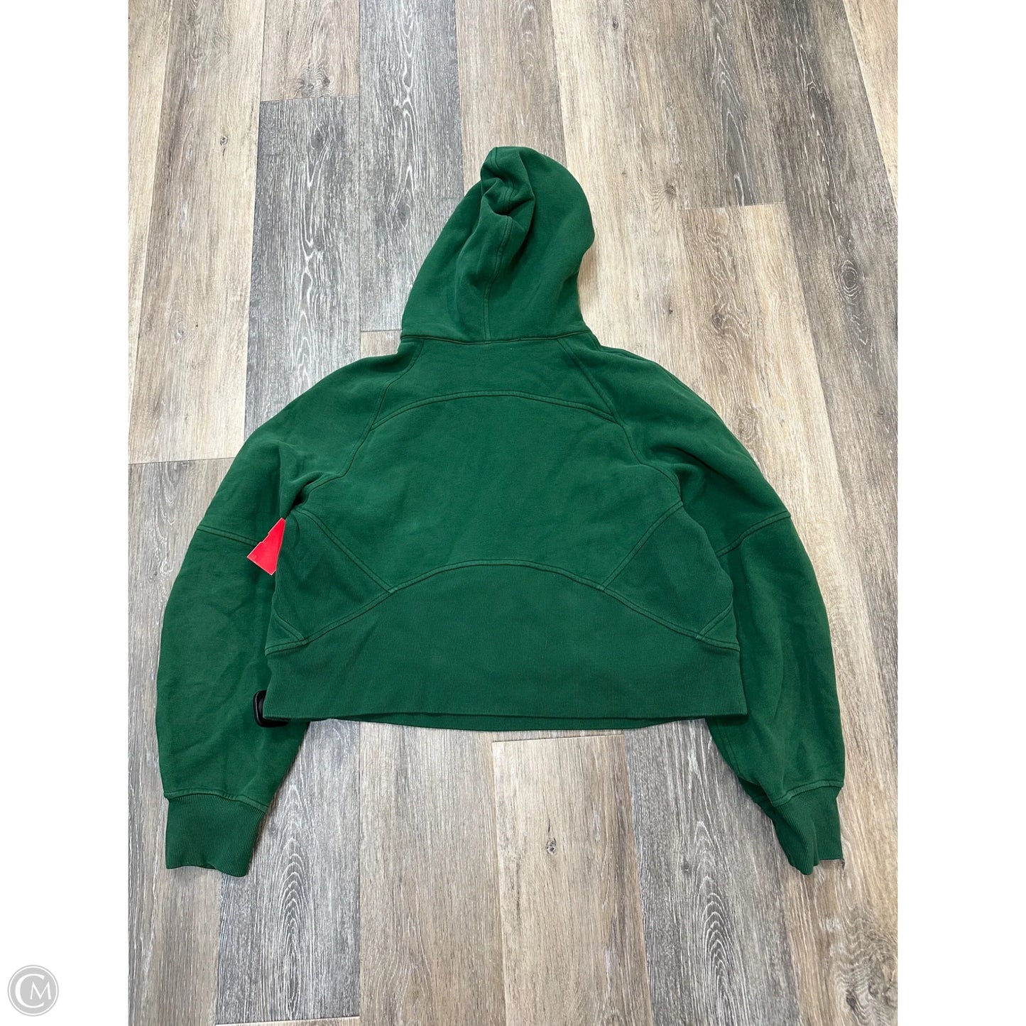 Athletic Sweatshirt Hoodie By Lululemon In Green, Size: M