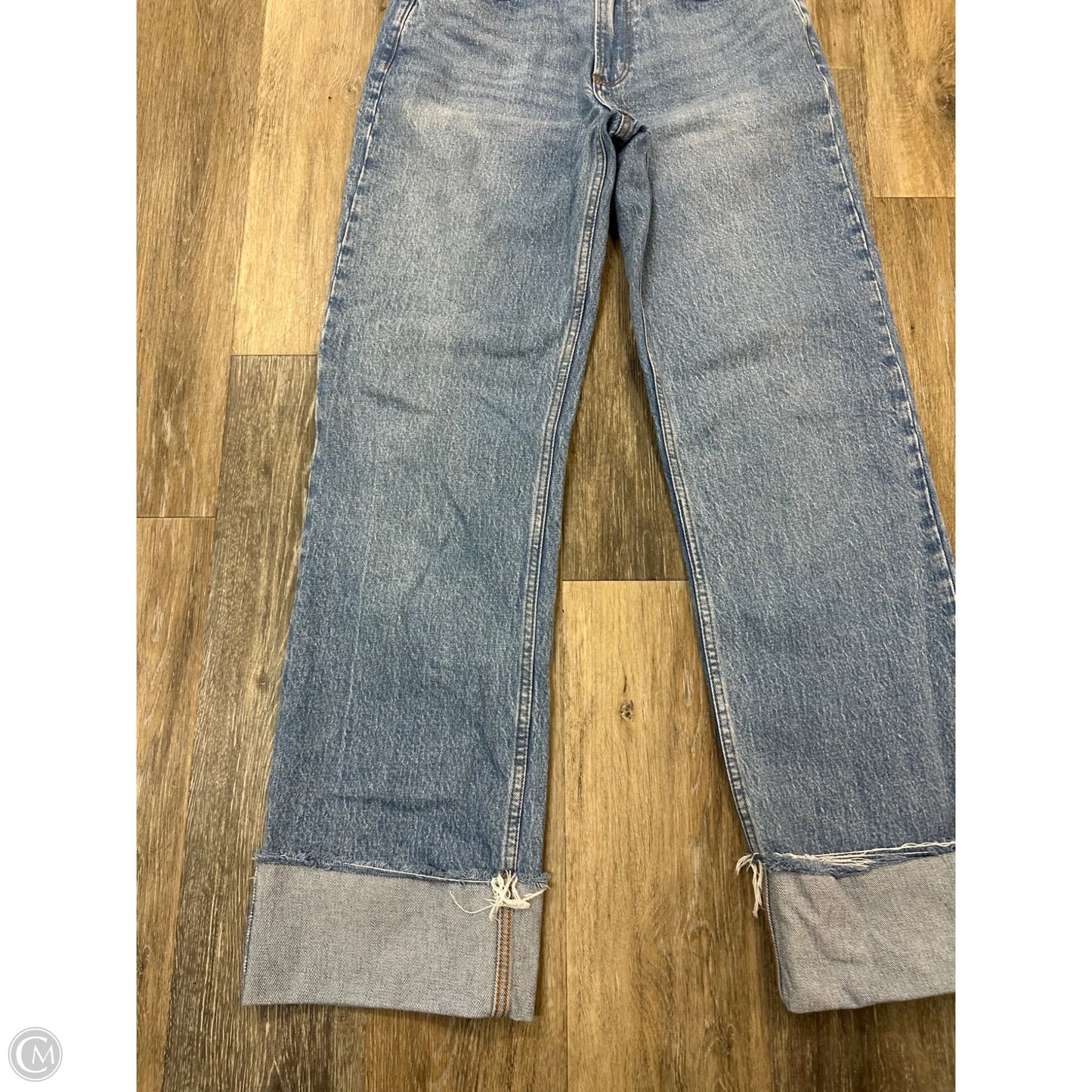 Jeans Straight By Abercrombie And Fitch In Blue Denim, Size: 0L