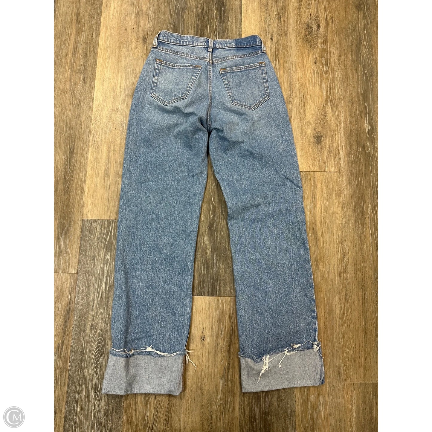 Jeans Straight By Abercrombie And Fitch In Blue Denim, Size: 0L
