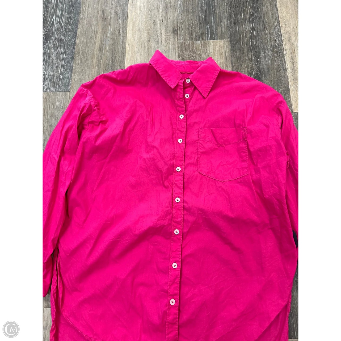 Blouse Long Sleeve By Maeve In Pink, Size: S