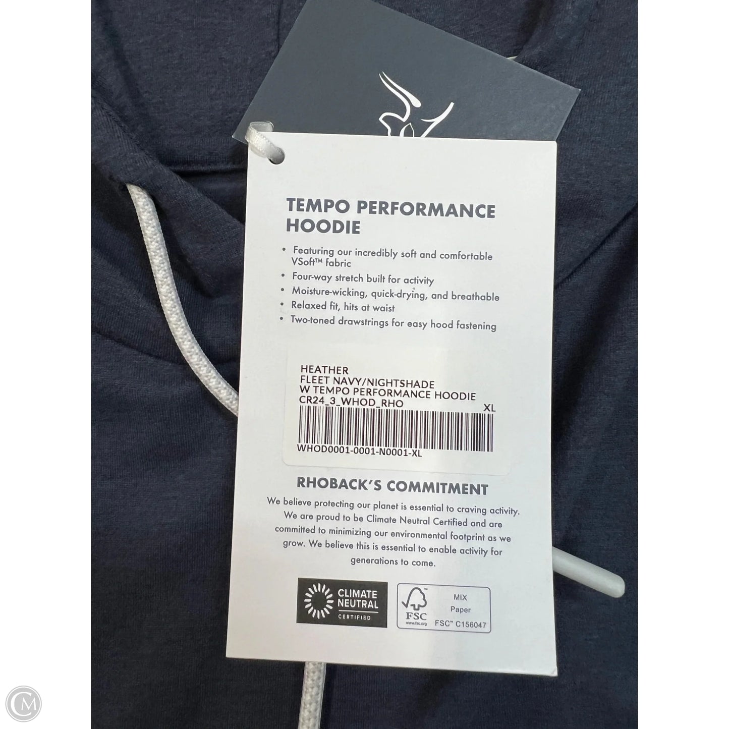 Athletic Sweatshirt Hoodie By Rhoback In Blue, Size: Xl