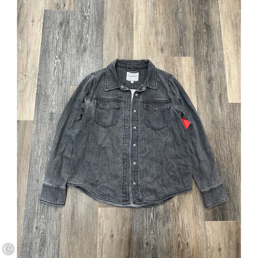 Jacket Shirt By Thread And Supply In Grey, Size: S