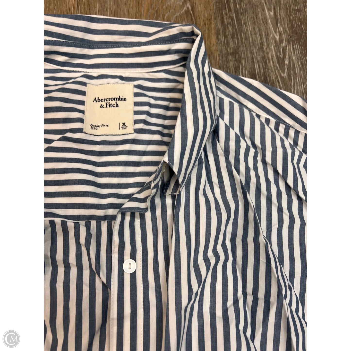 Blouse Long Sleeve By Abercrombie And Fitch In Striped Pattern, Size: Xl
