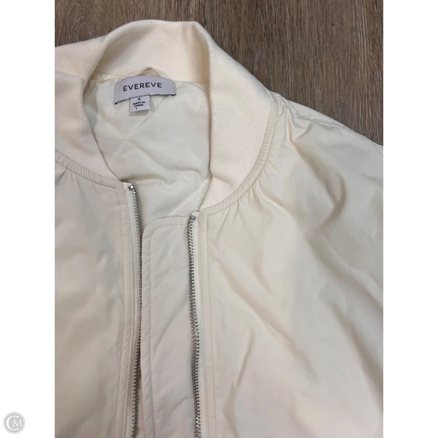 Jacket Puffer & Quilted By Evereve In Cream, Size: S