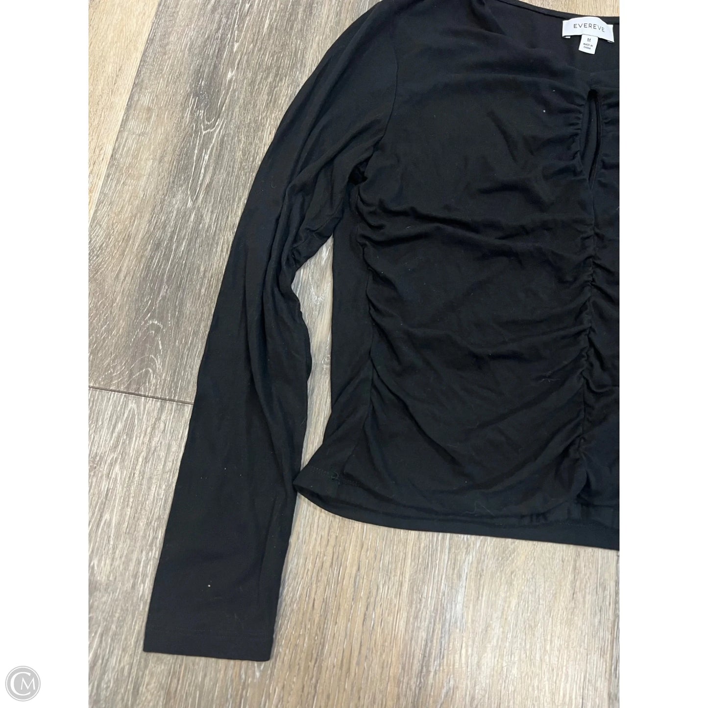 Top Long Sleeve By Evereve In Black, Size: M