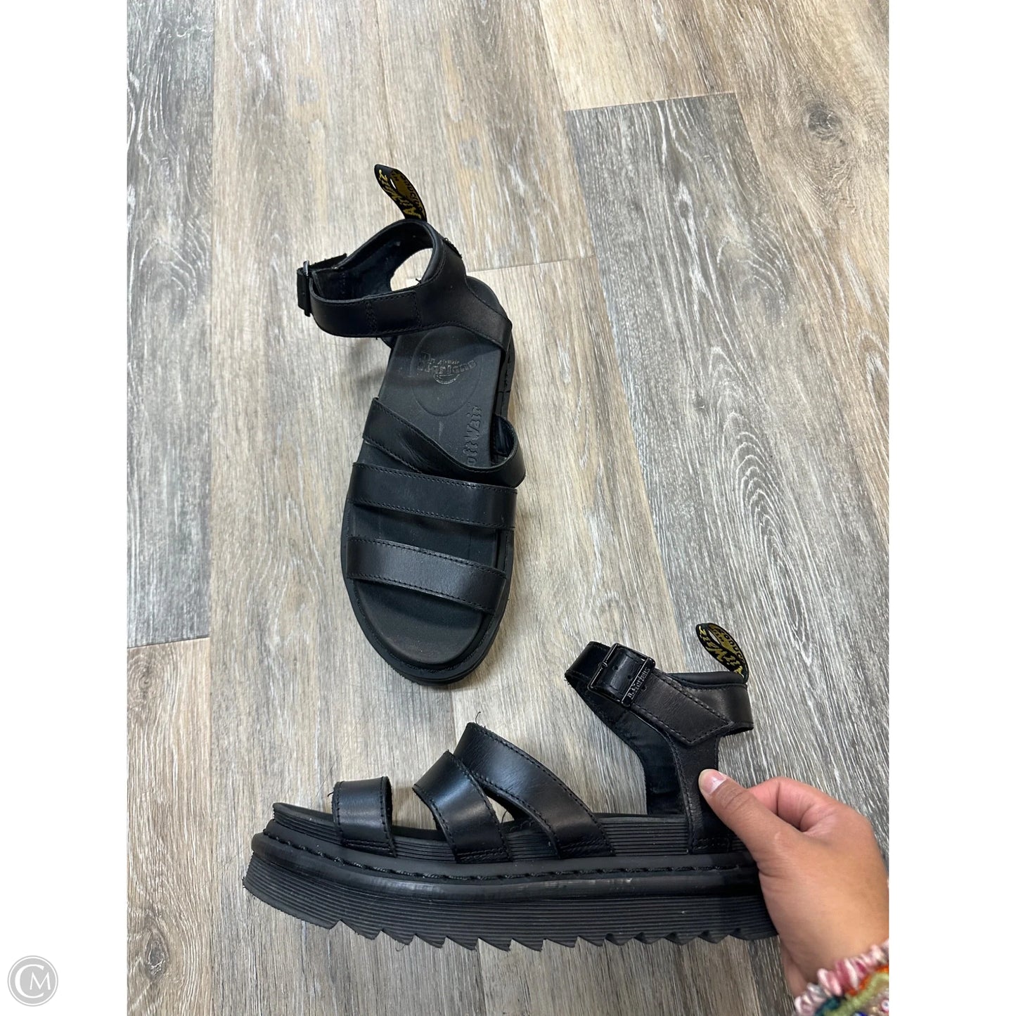 Sandals Flats By Dr Martens In Black, Size: 9