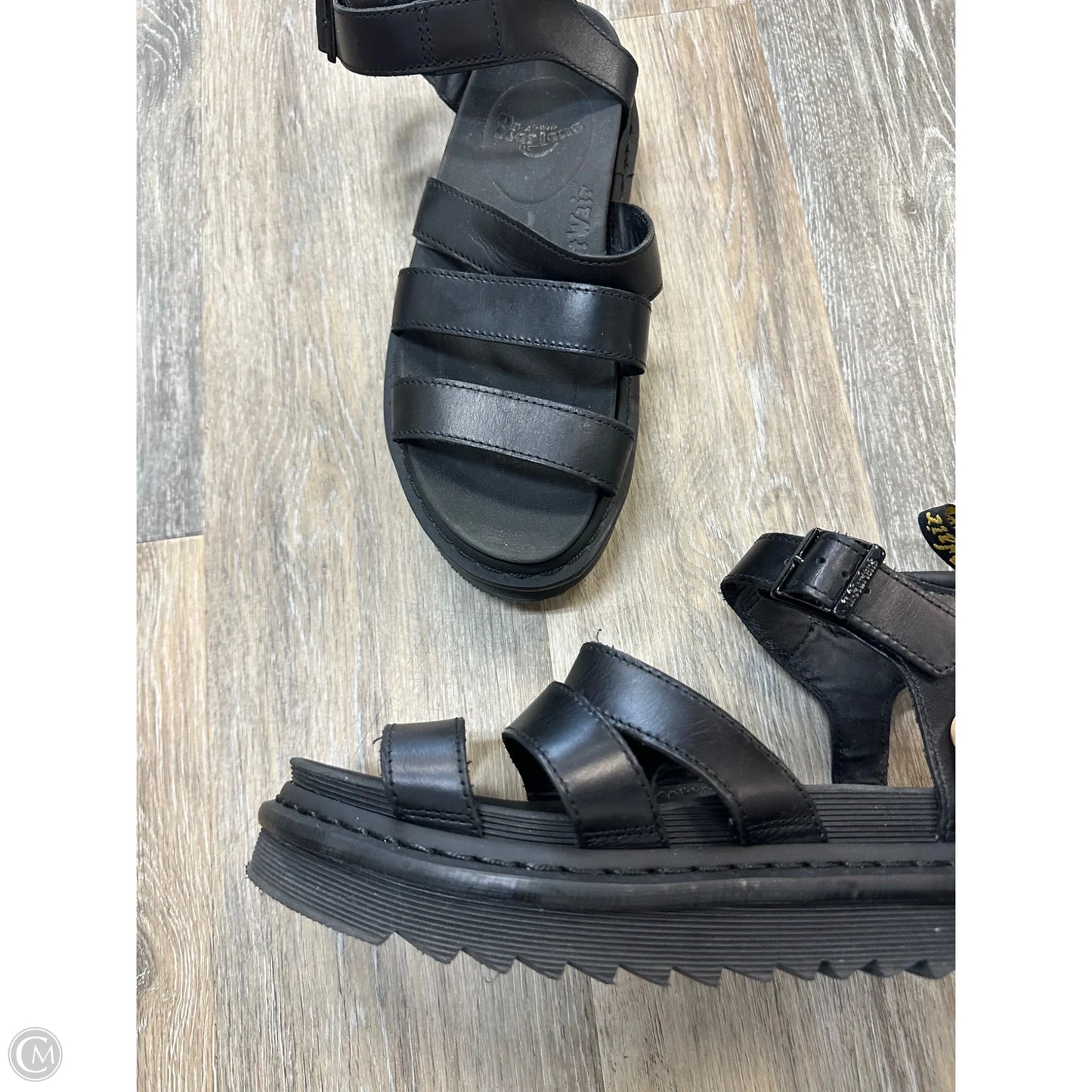 Sandals Flats By Dr Martens In Black, Size: 9
