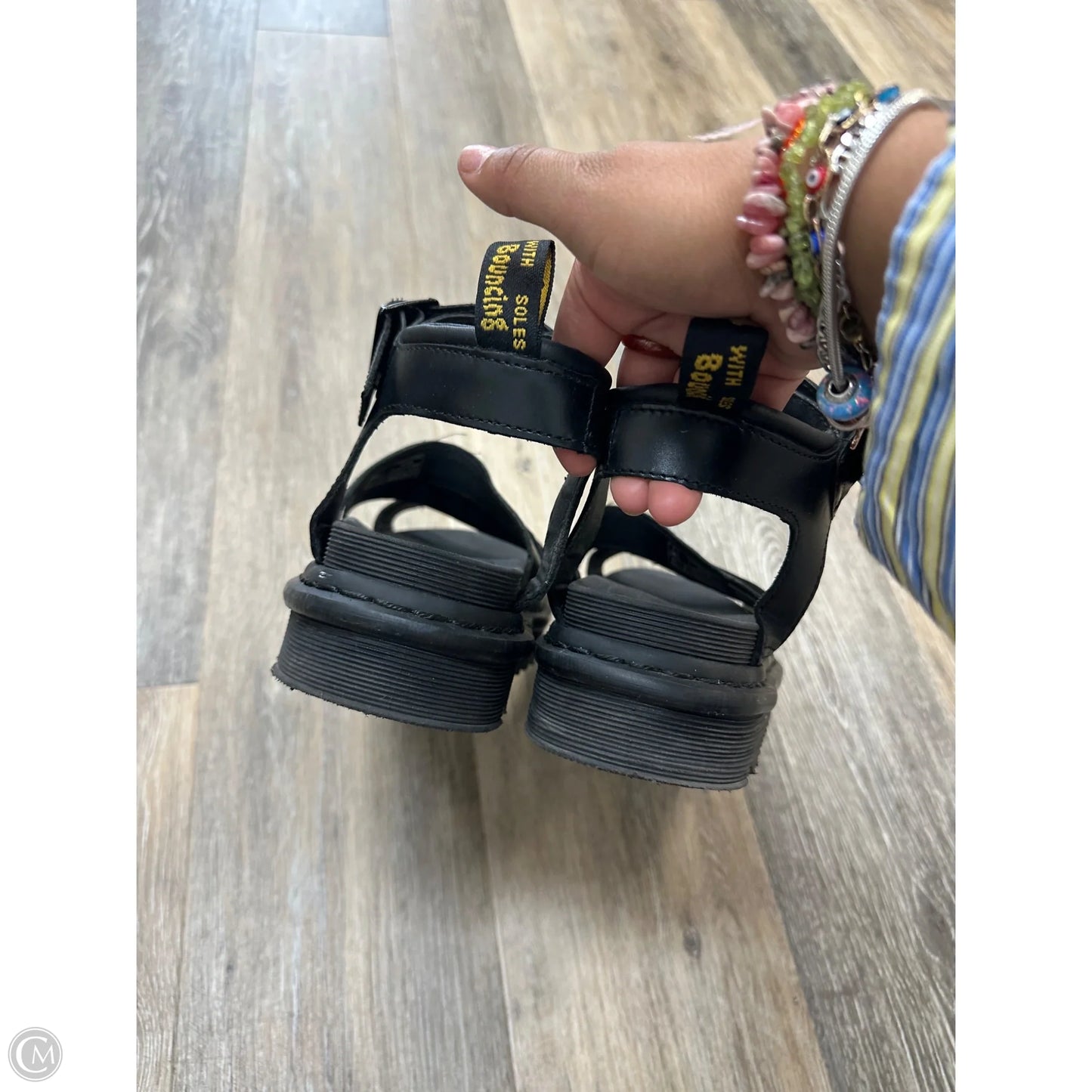 Sandals Flats By Dr Martens In Black, Size: 9