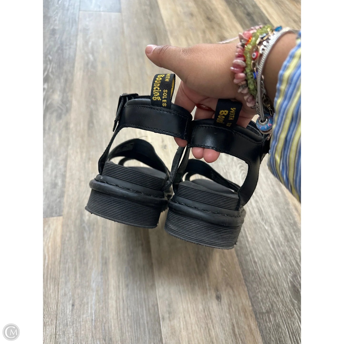 Sandals Flats By Dr Martens In Black, Size: 9