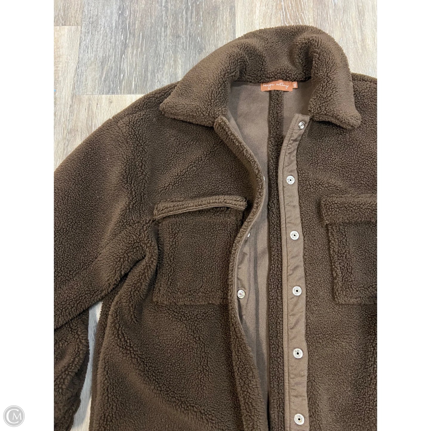 Jacket Faux Fur & Sherpa By Beige Botany In Brown, Size: M