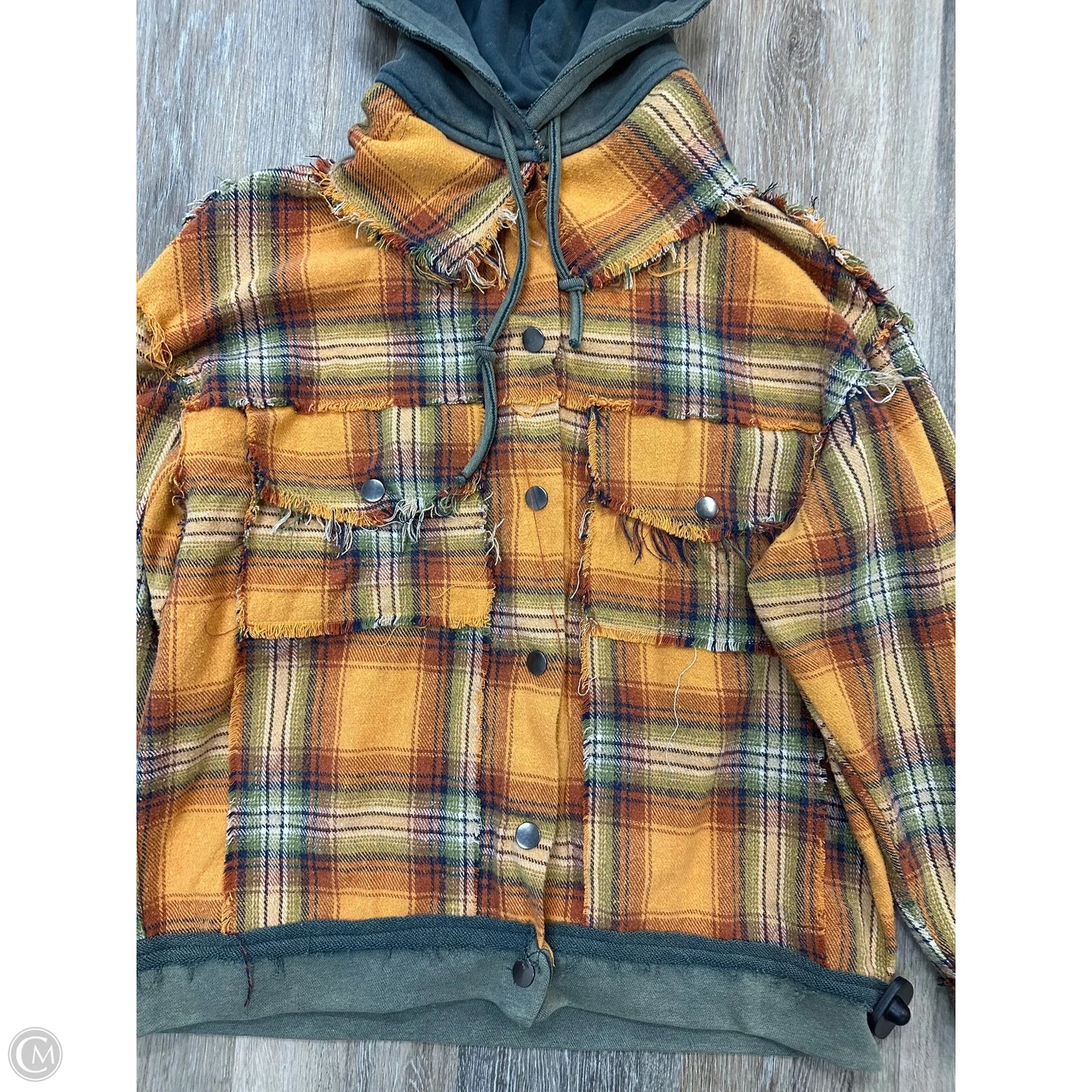 Jacket Shirt By Pol In Yellow, Size: S