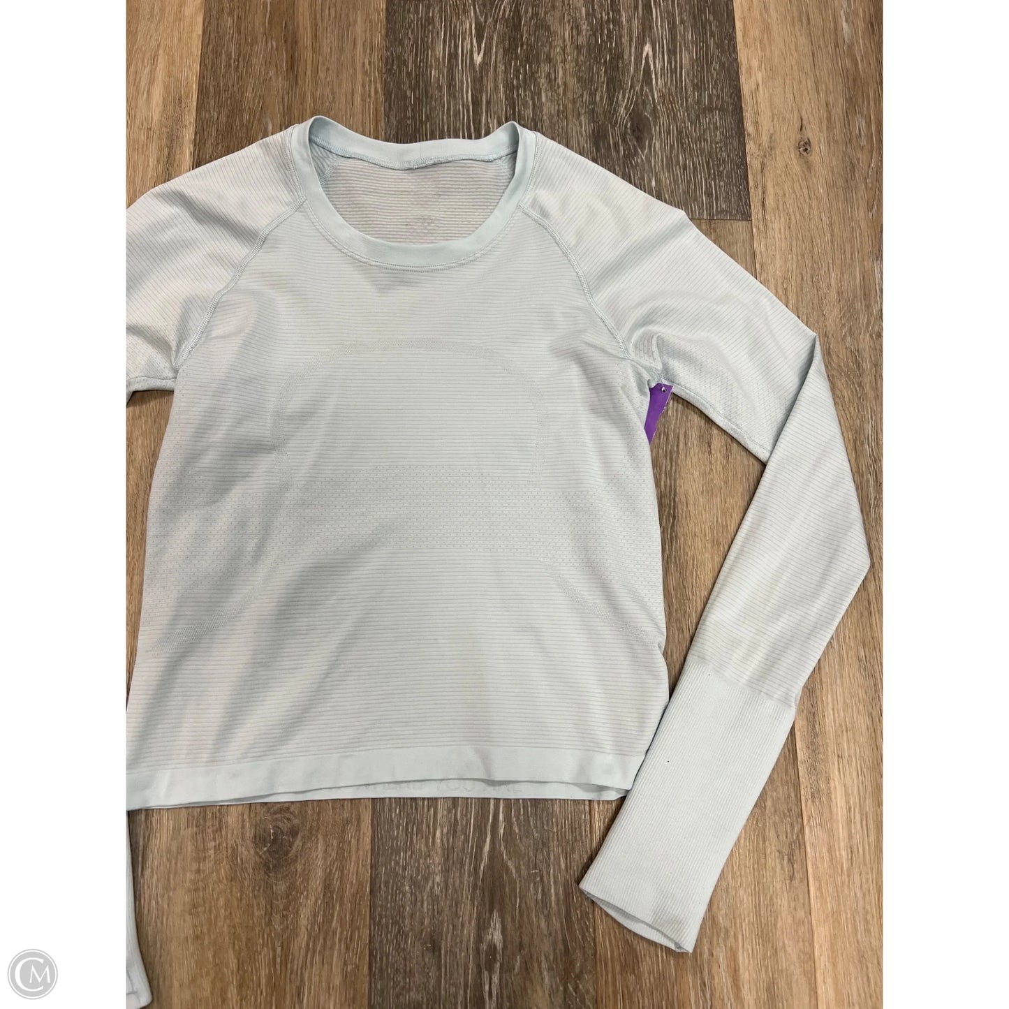Athletic Top Long Sleeve Crewneck By Lululemon In Blue, Size: 6