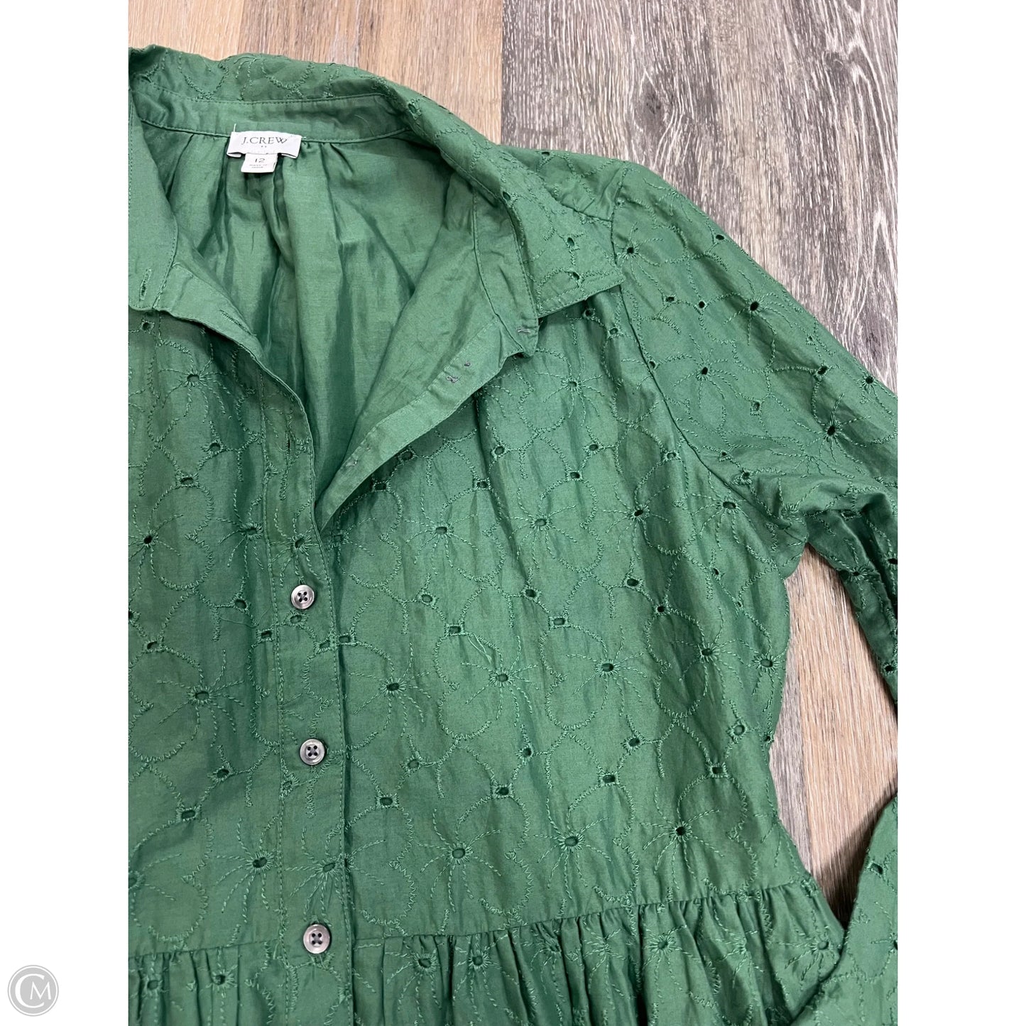 Dress Casual Midi By J. Crew In Green, Size: 12