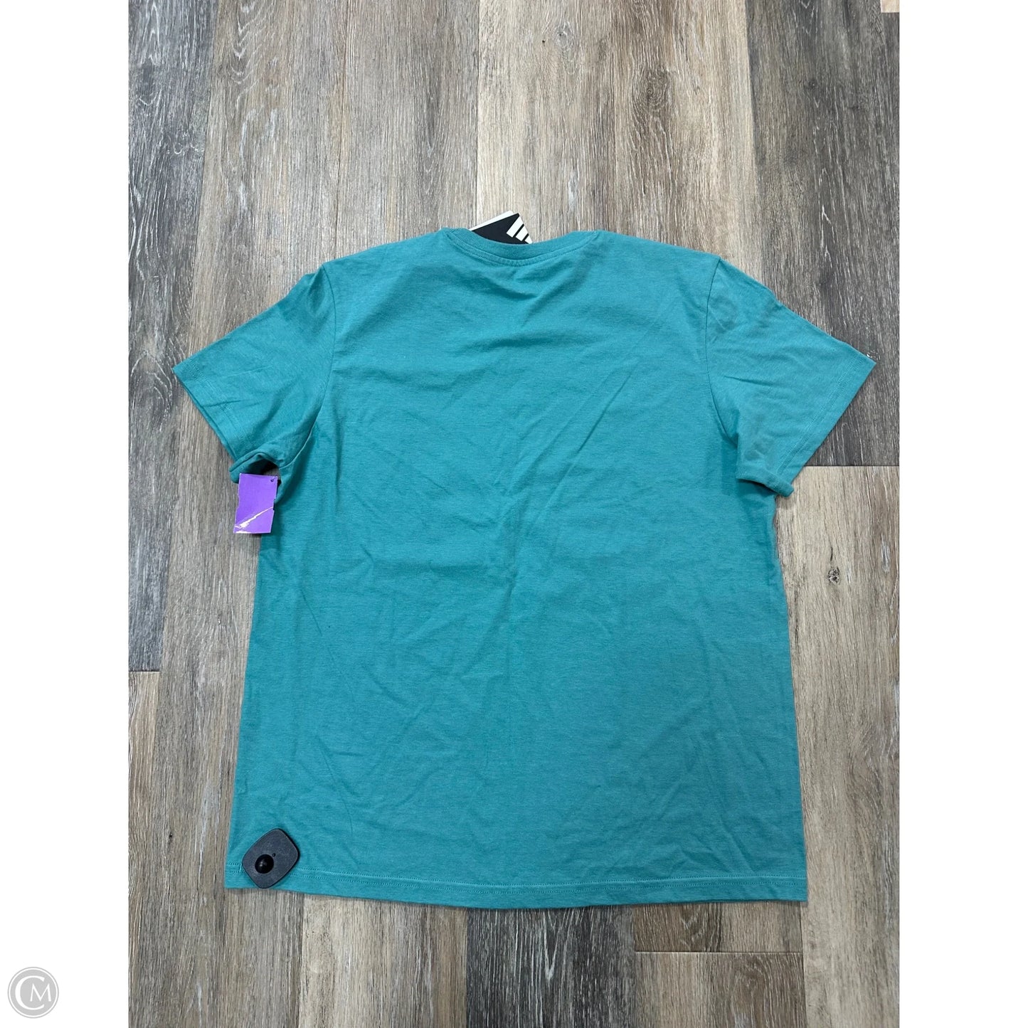 Athletic Top Short Sleeve By Adidas In Green, Size: L