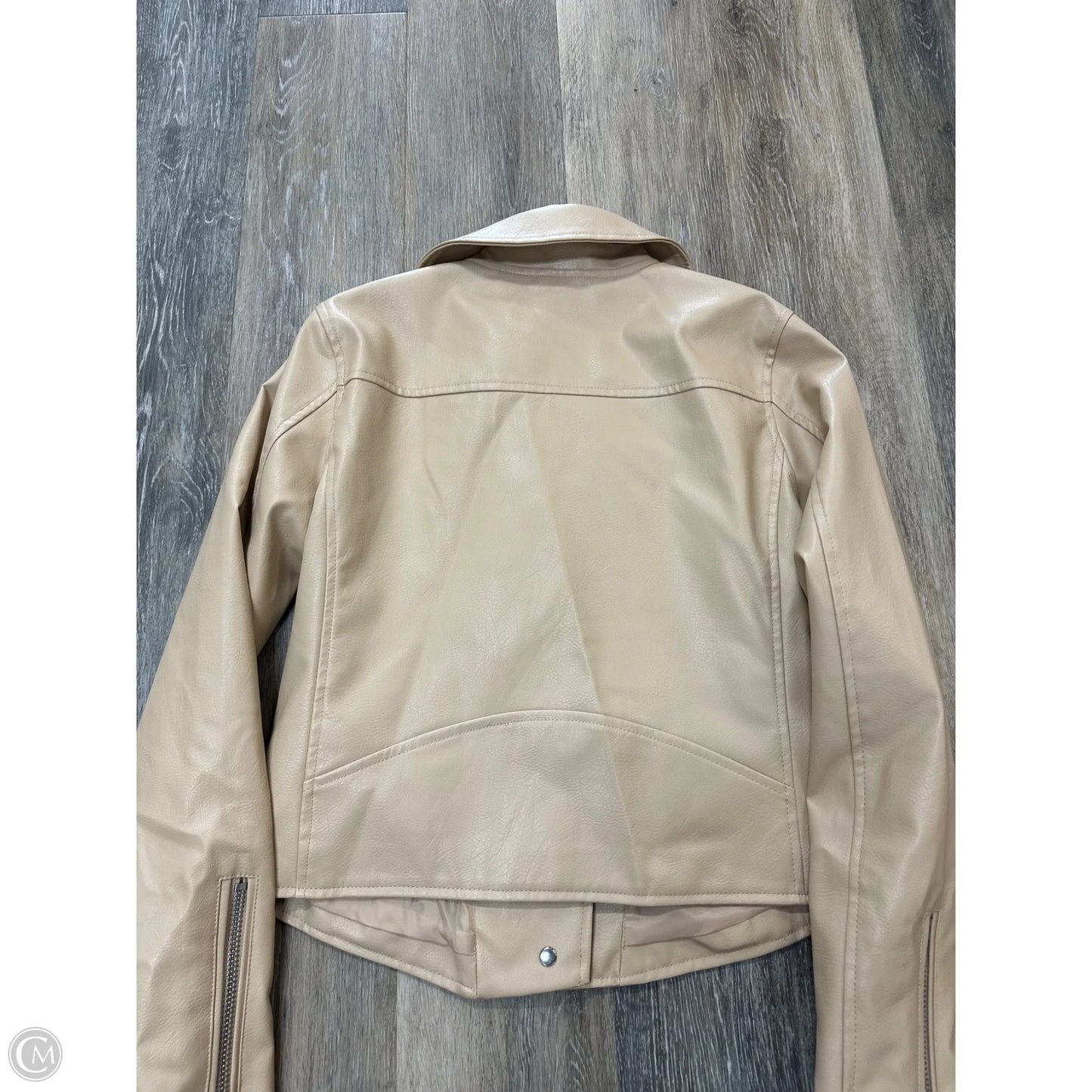 Jacket Moto Leather By Anthropologie In Tan, Size: S