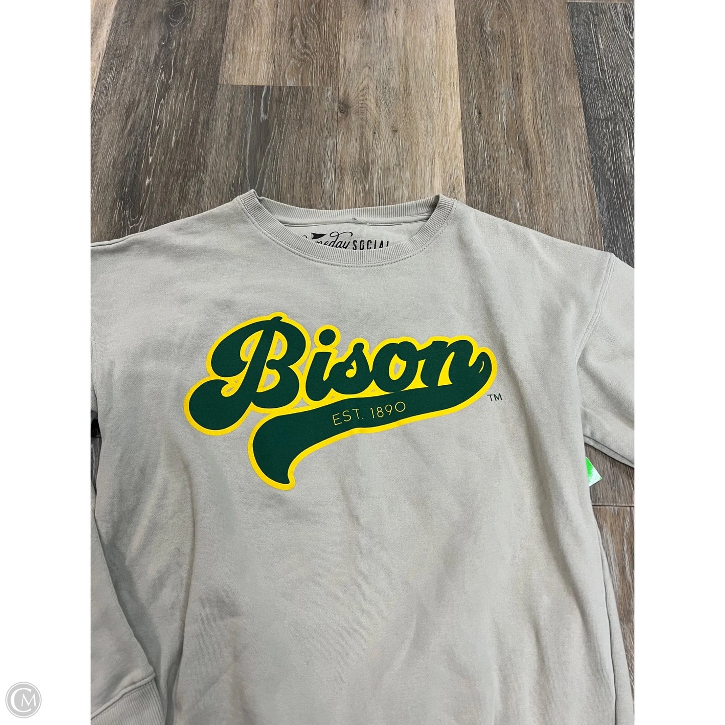 Athletic Sweatshirt By GAMEDAY Social In Grey, Size: M