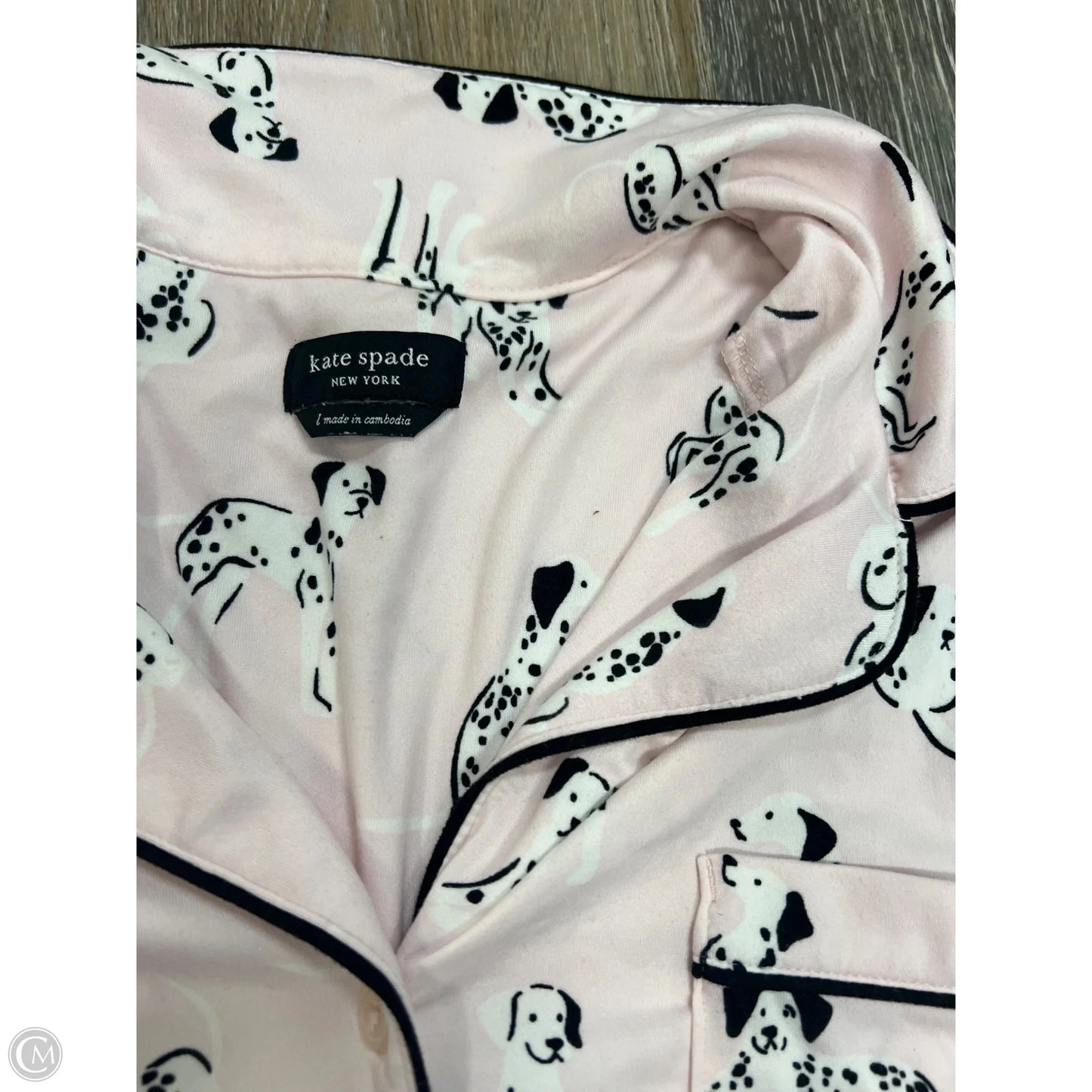 -Pajamas Designer By Kate Spade In Pink, Size: L