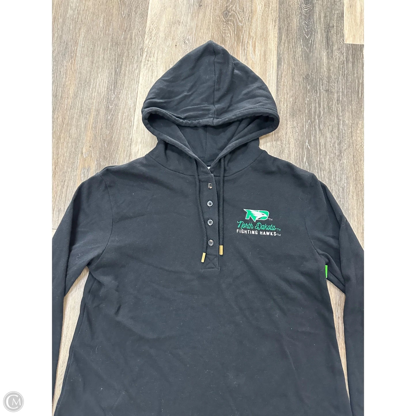 Athletic Sweatshirt Hoodie By Champion In Black, Size: M