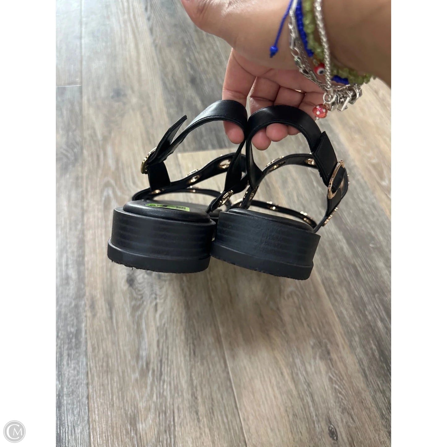 Sandals Flats By Steve Madden In Black, Size: 9.5