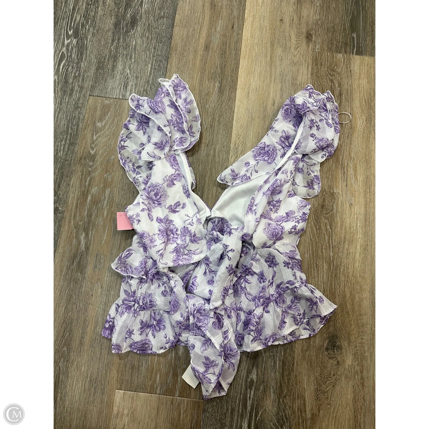 Blouse Short Sleeve By Francesca's In Purple, Size: S
