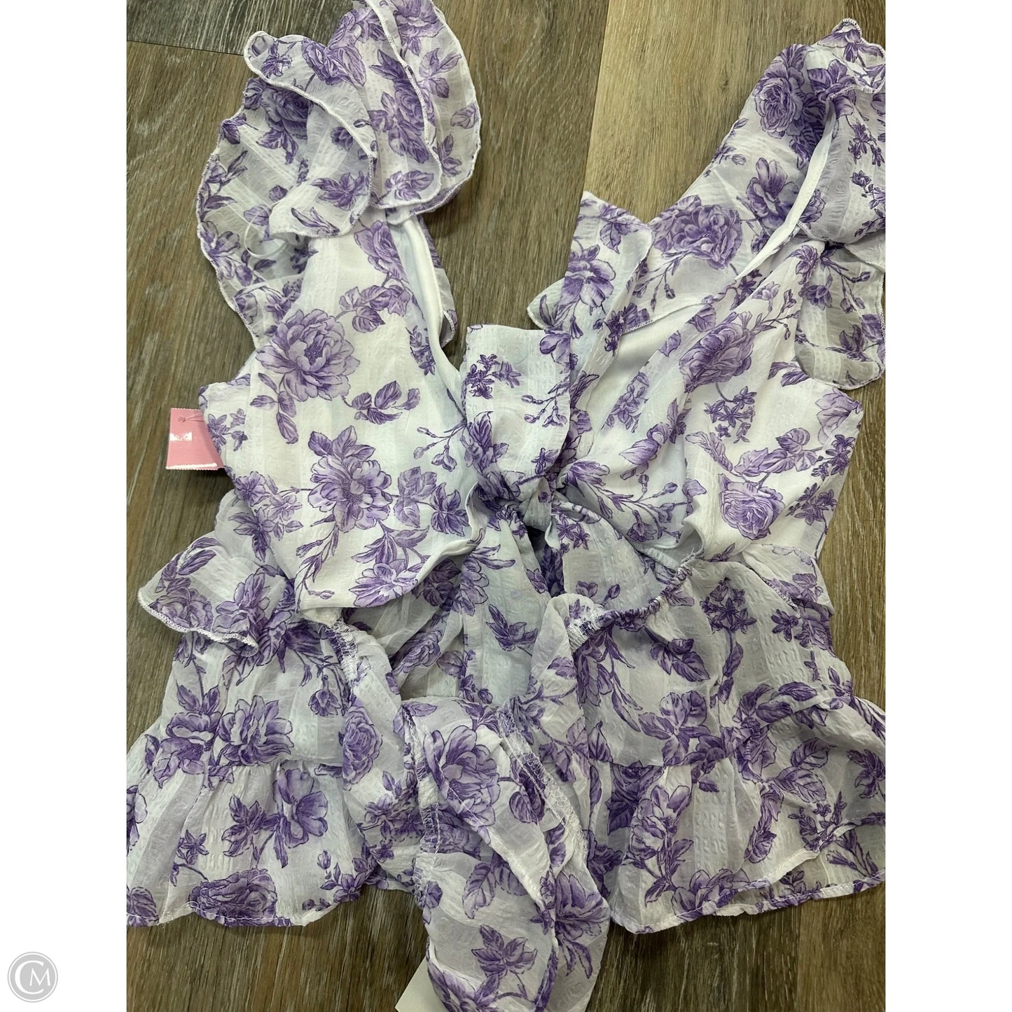 Blouse Short Sleeve By Francesca's In Purple, Size: S