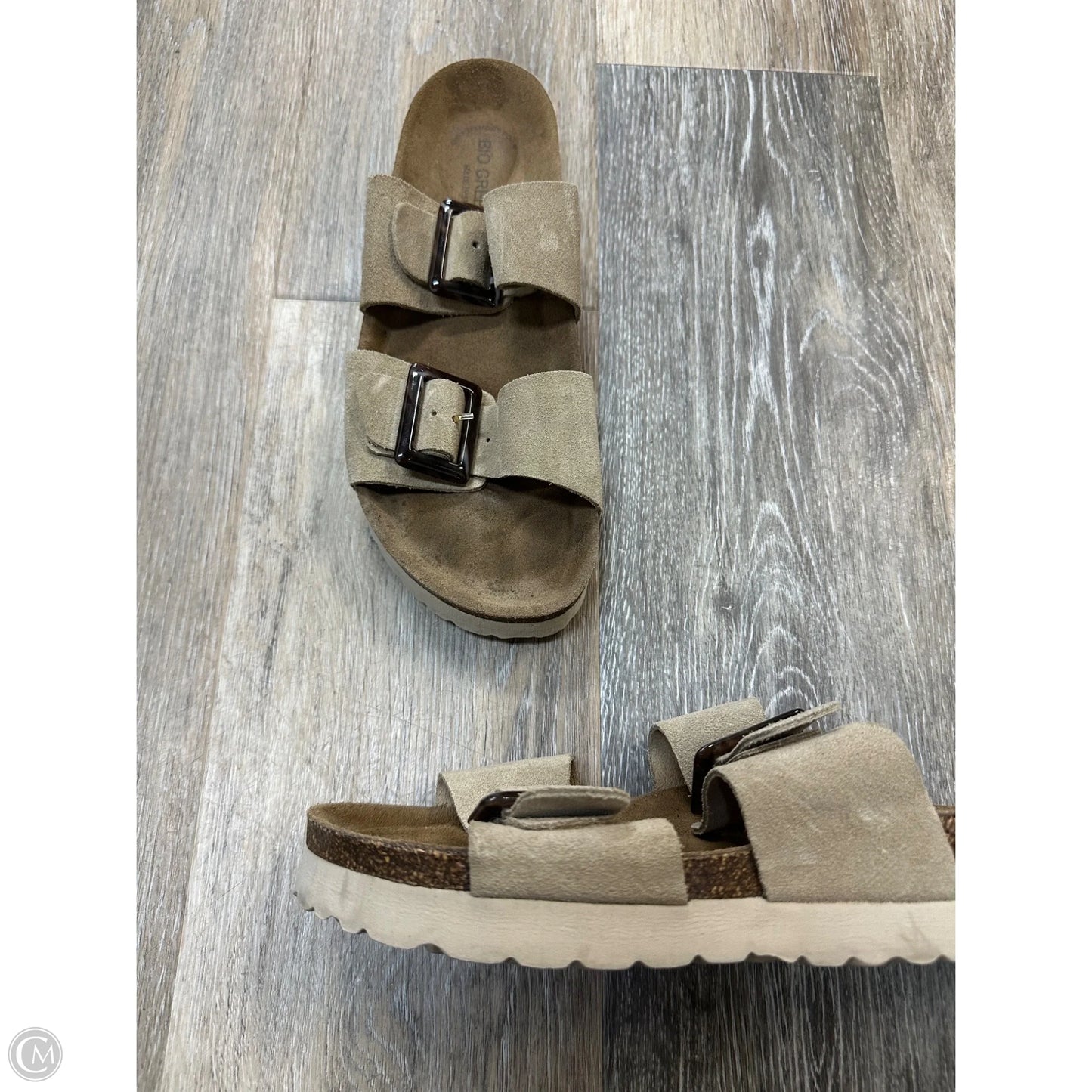 Sandals Flats By Bio Green In Tan, Size: 9