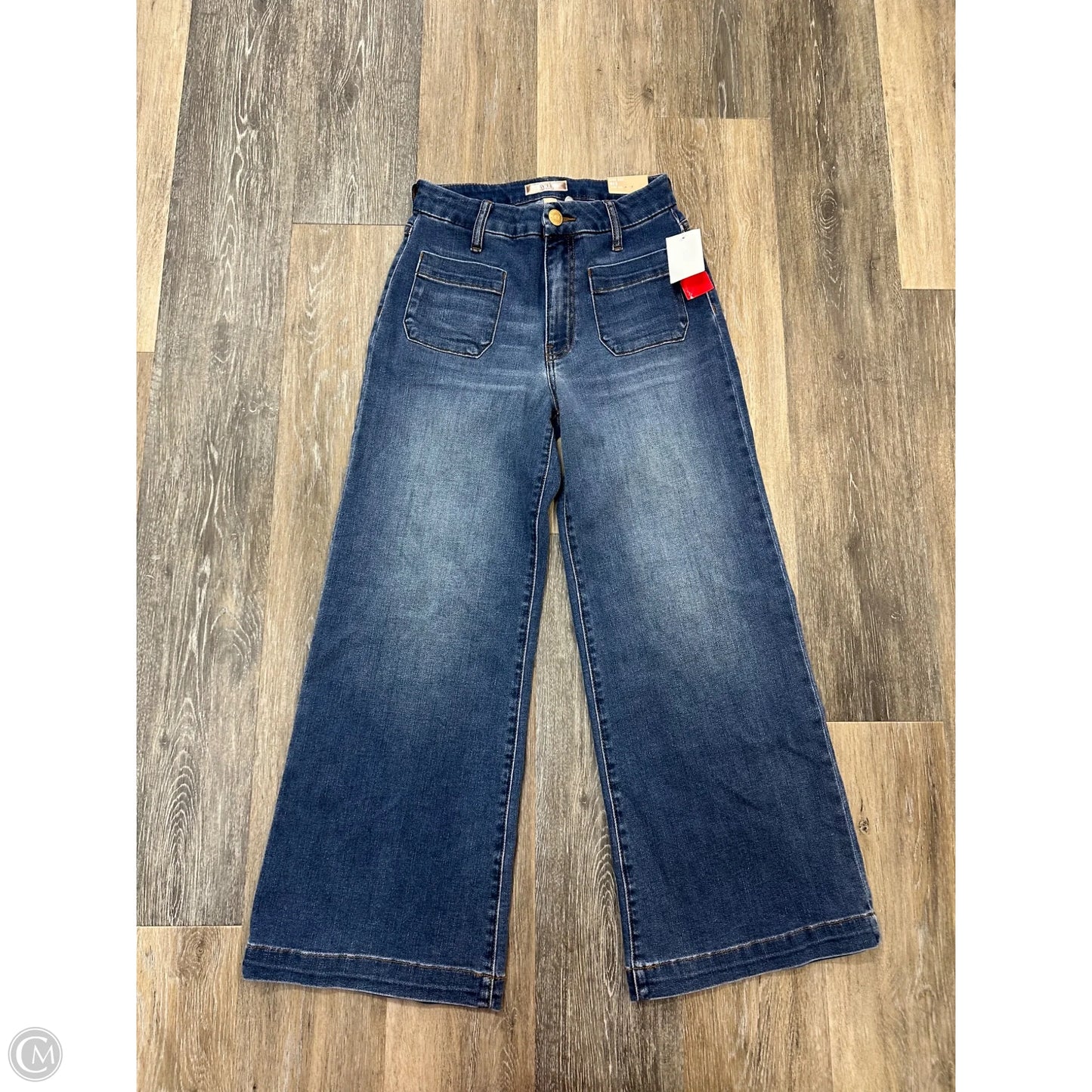 Jeans Wide Leg By Kut In Blue Denim, Size: 0