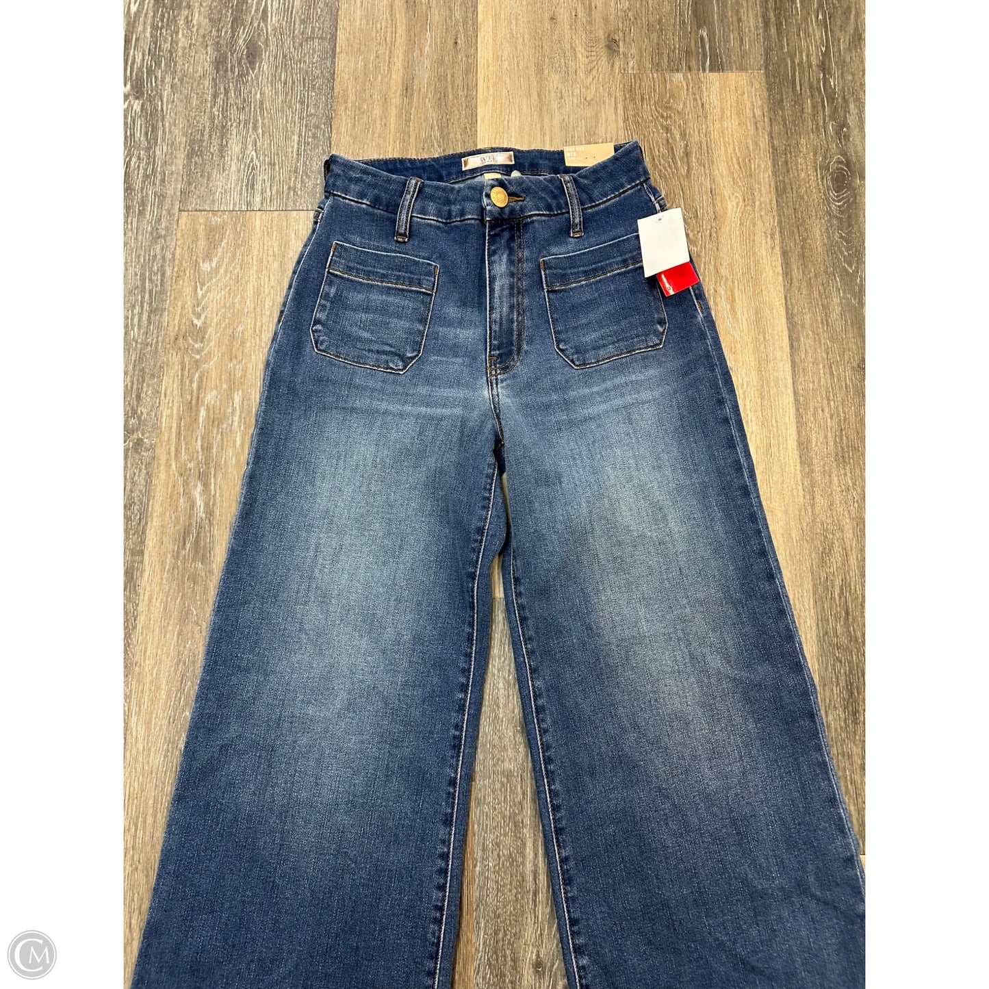 Jeans Wide Leg By Kut In Blue Denim, Size: 0
