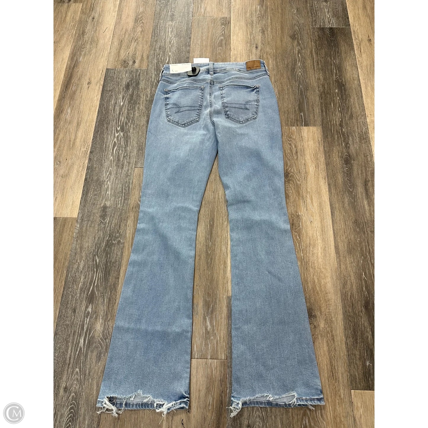 Jeans Boot Cut By American Eagle In Blue Denim, Size: 4
