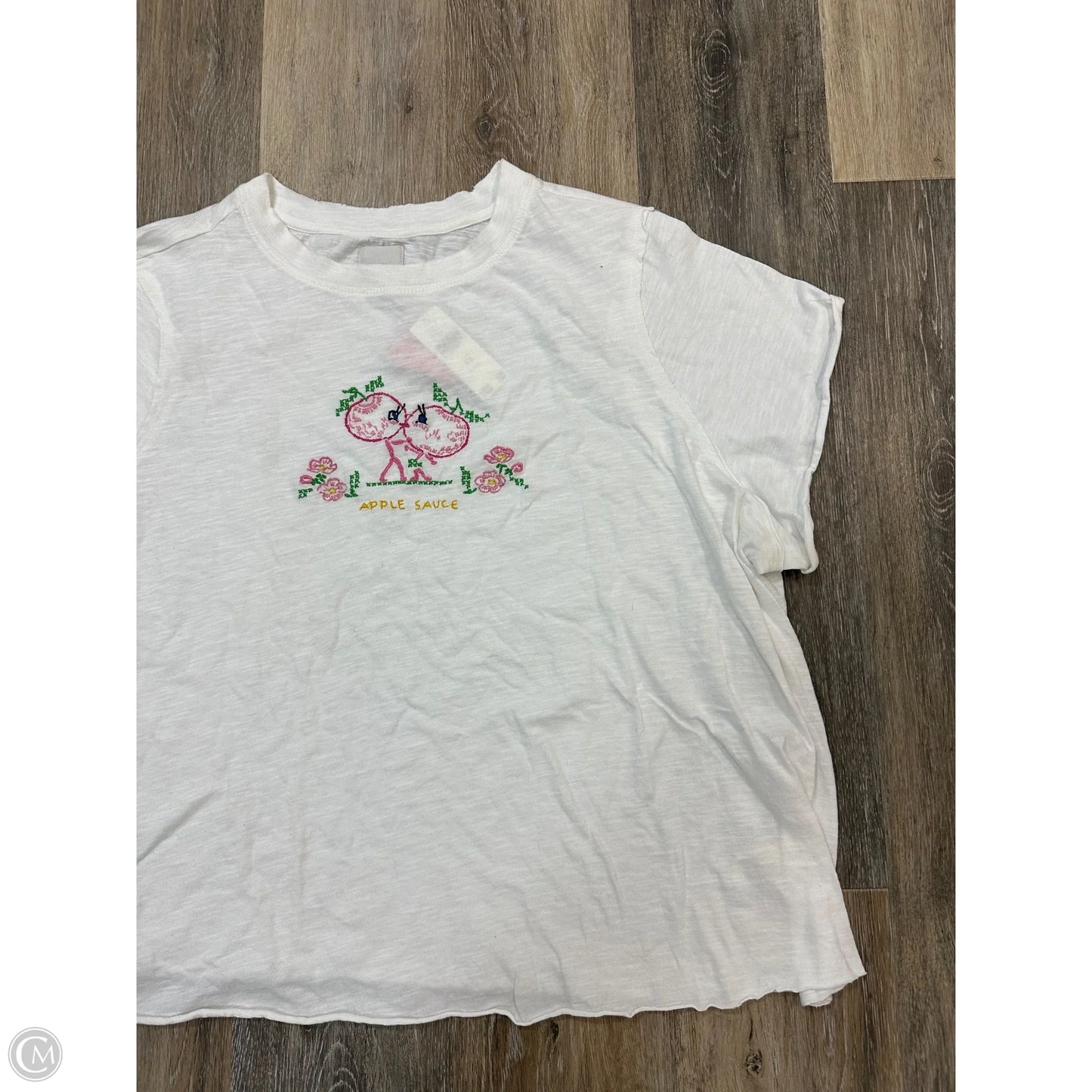 Top Short Sleeve By Maeve In White, Size: 1x