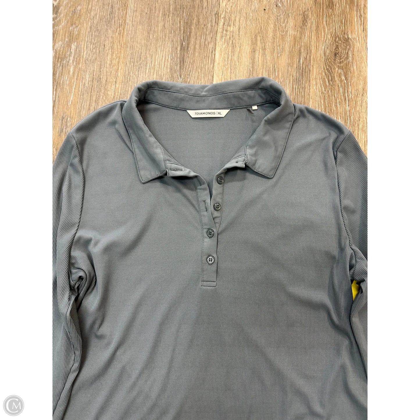 Top Long Sleeve By 7Diamonds In Blue, Size: Xl