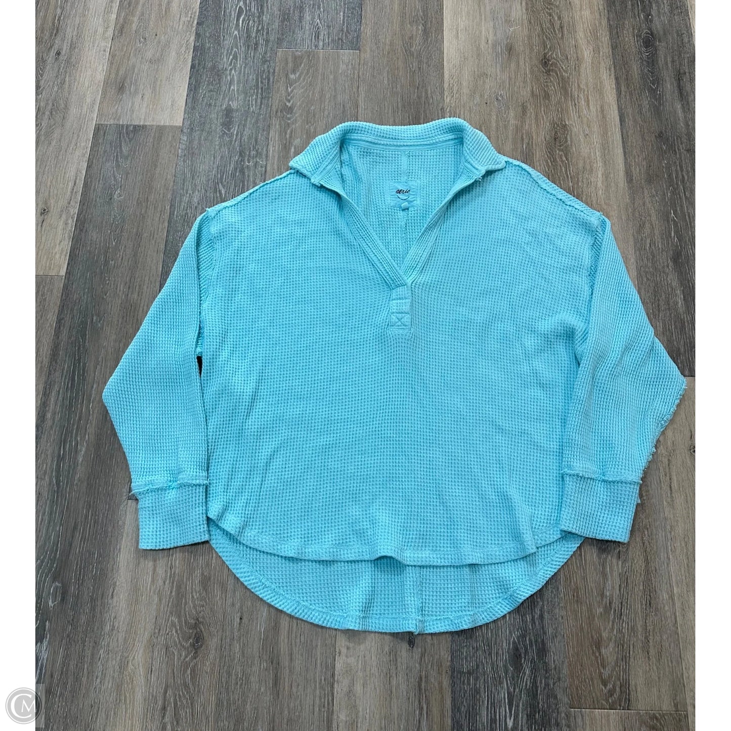 Top Long Sleeve By Aerie In Blue, Size: L