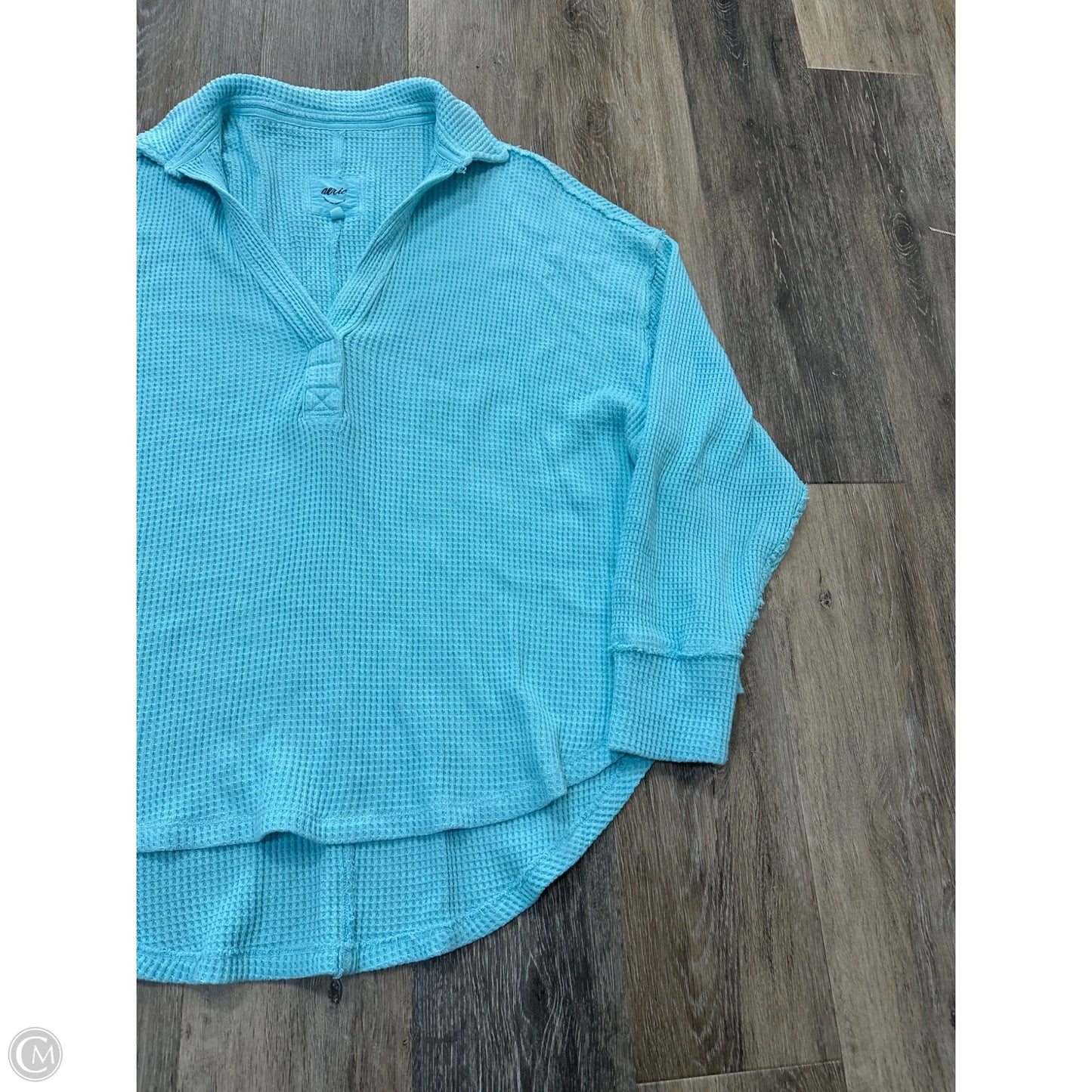 Top Long Sleeve By Aerie In Blue, Size: L