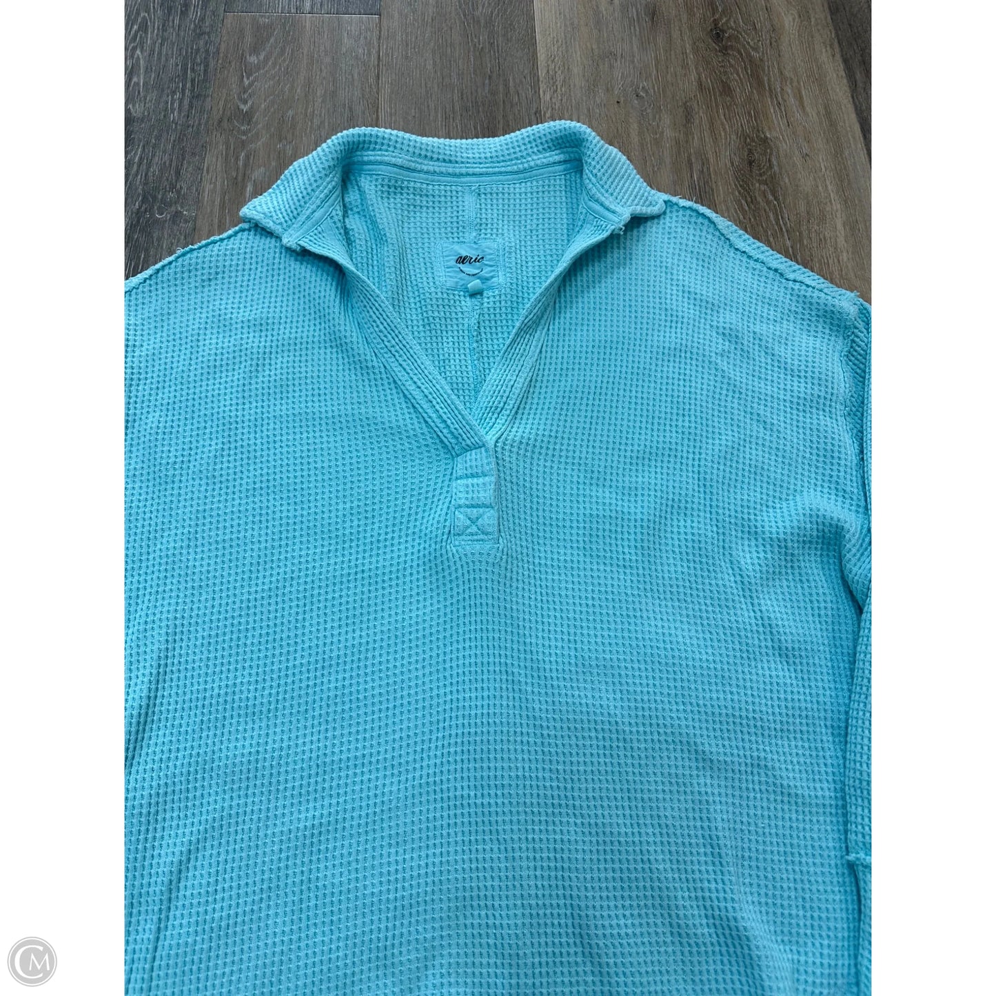 Top Long Sleeve By Aerie In Blue, Size: L