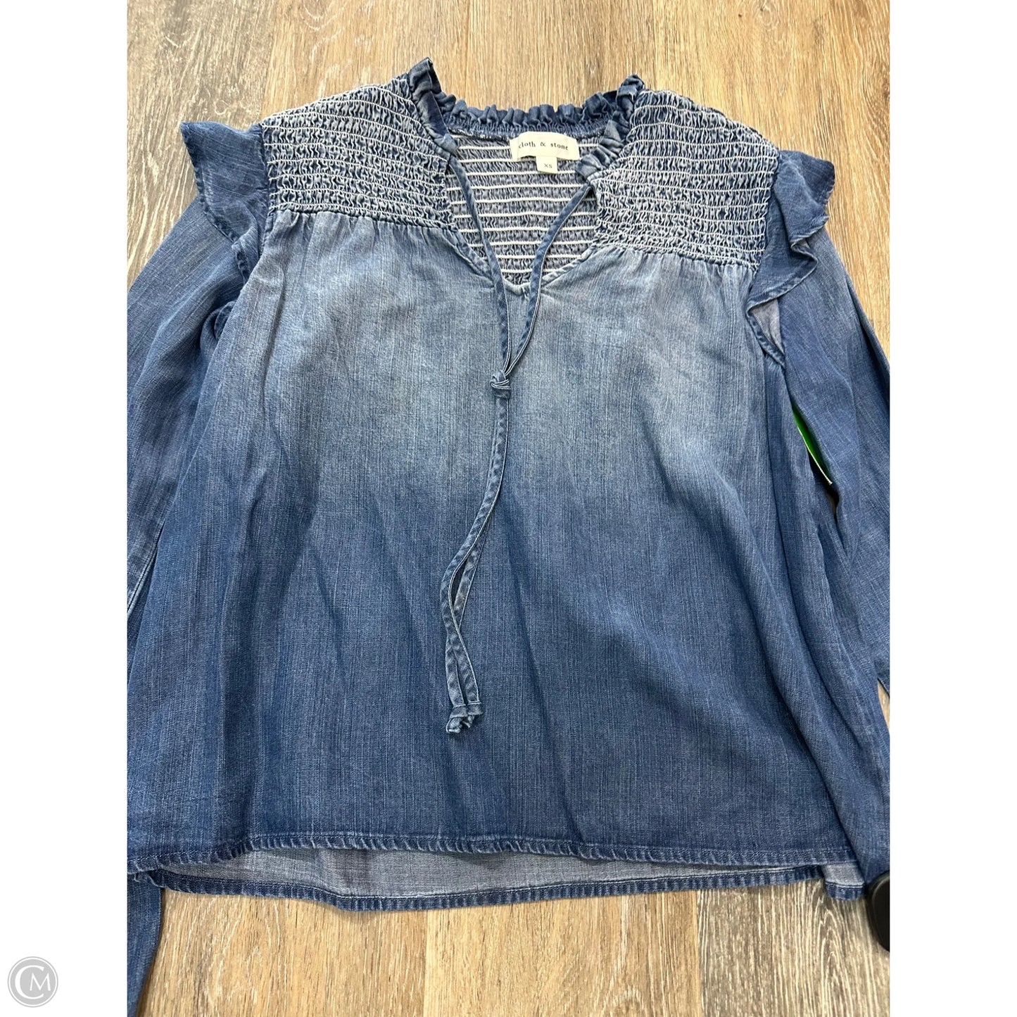 Blouse Long Sleeve By Cloth & Stone In Blue, Size: Xs