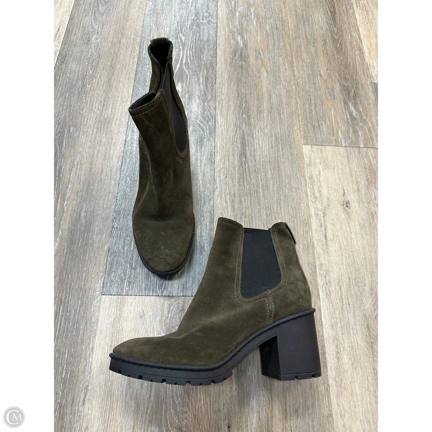 Boots Ankle Heels By Vince In Green, Size: 7.5