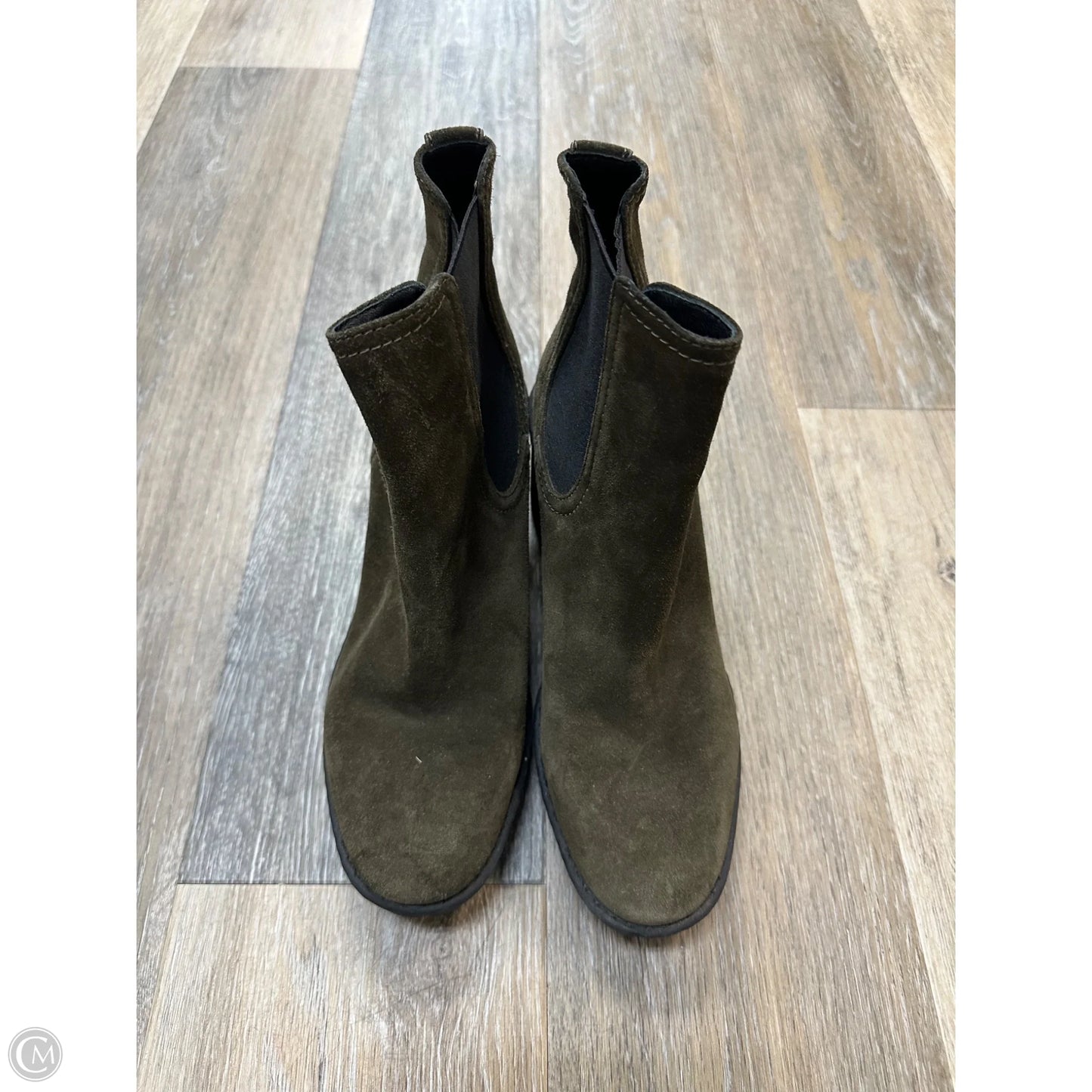 Boots Ankle Heels By Vince In Green, Size: 7.5