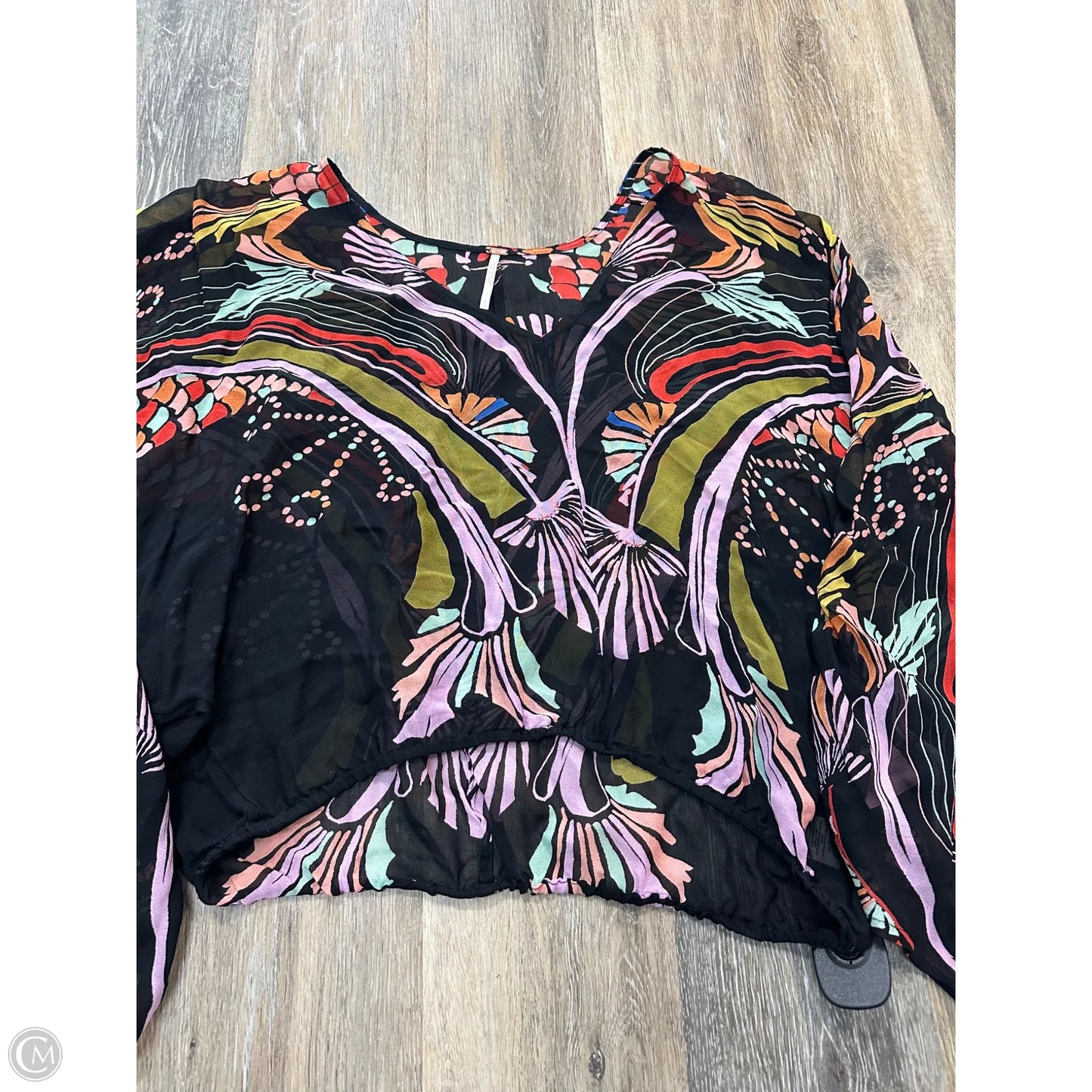 Blouse Long Sleeve By Free People In Multi-colored, Size: L