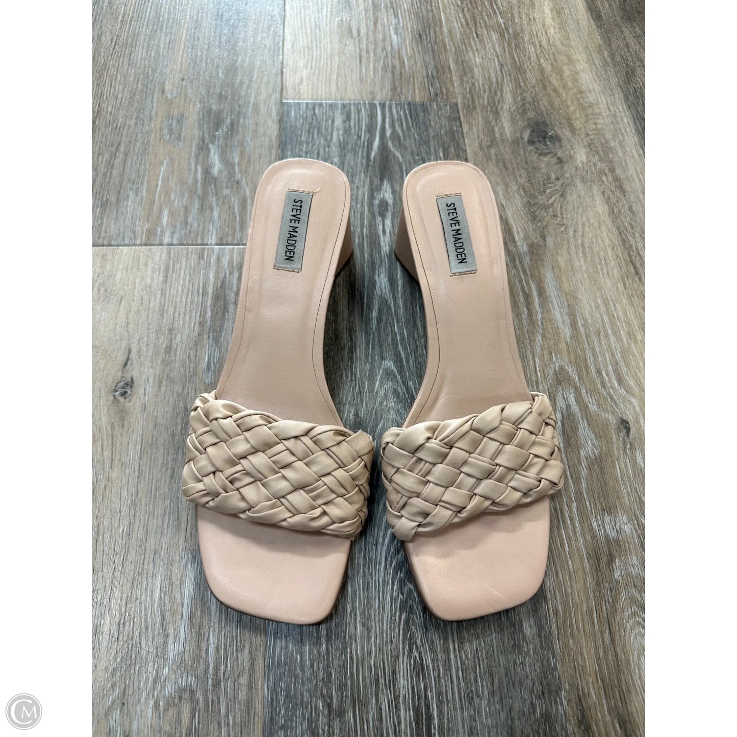 Sandals Heels Block By Steve Madden In Tan, Size: 10