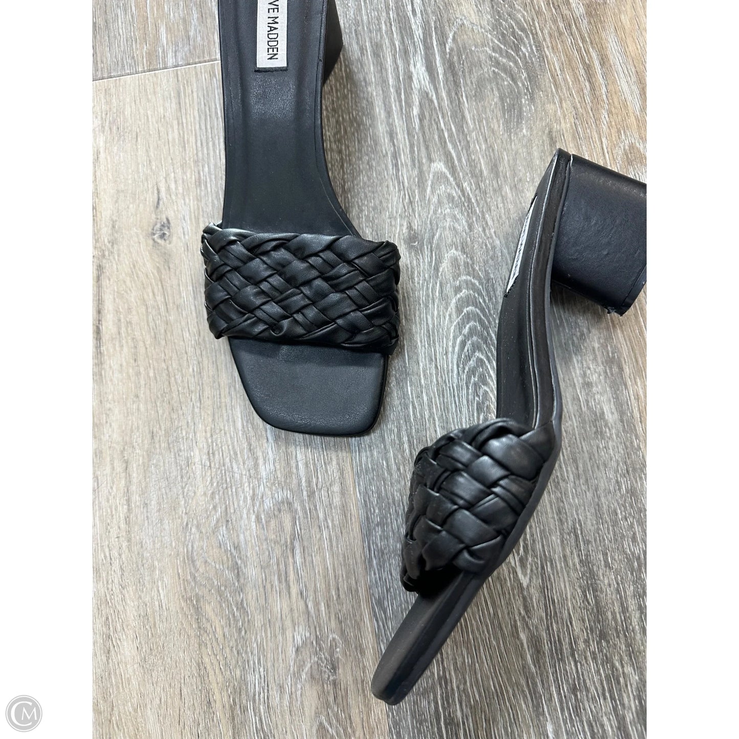 Sandals Heels Block By Steve Madden In Black, Size: 10
