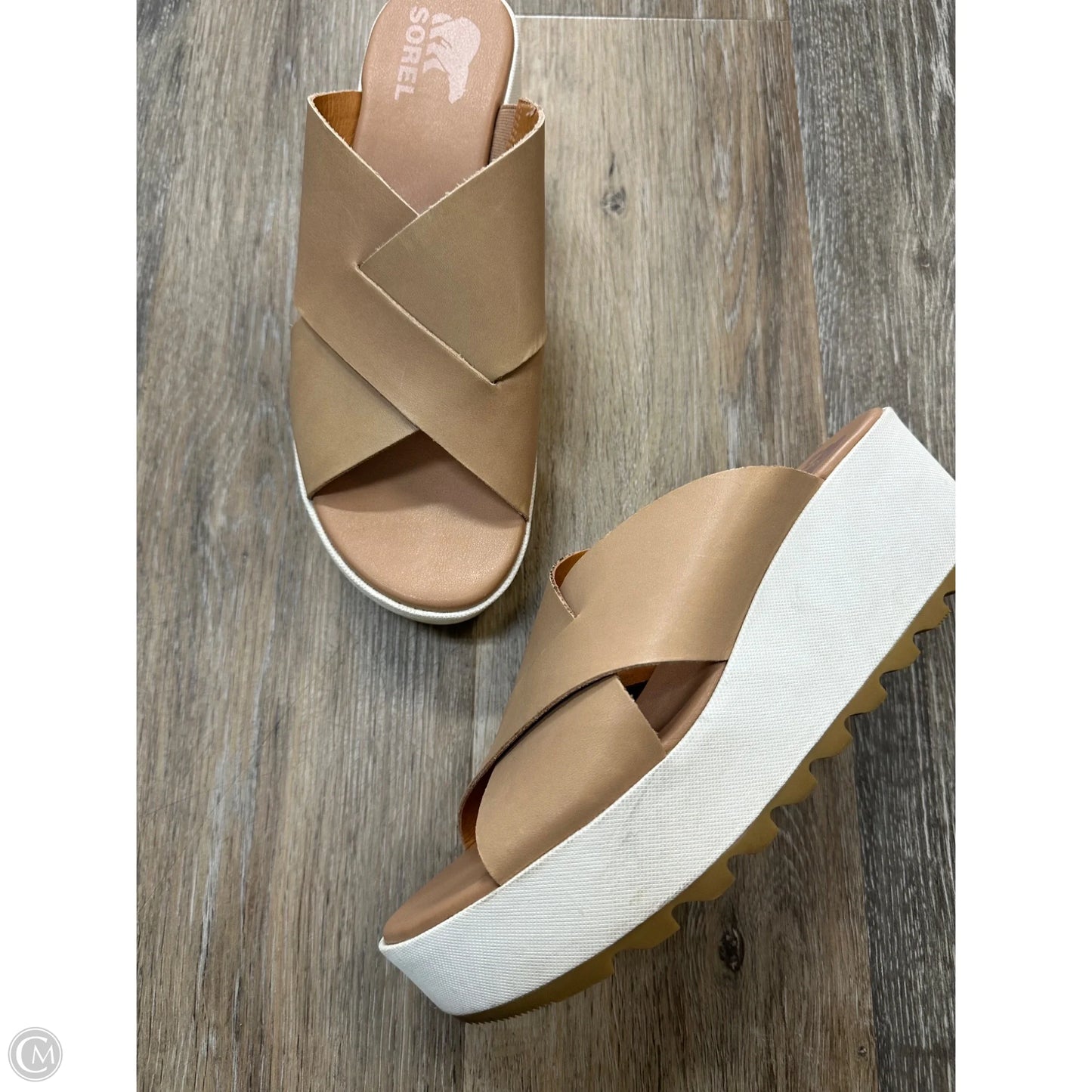 Sandals Flats By Sorel In Tan, Size: 9