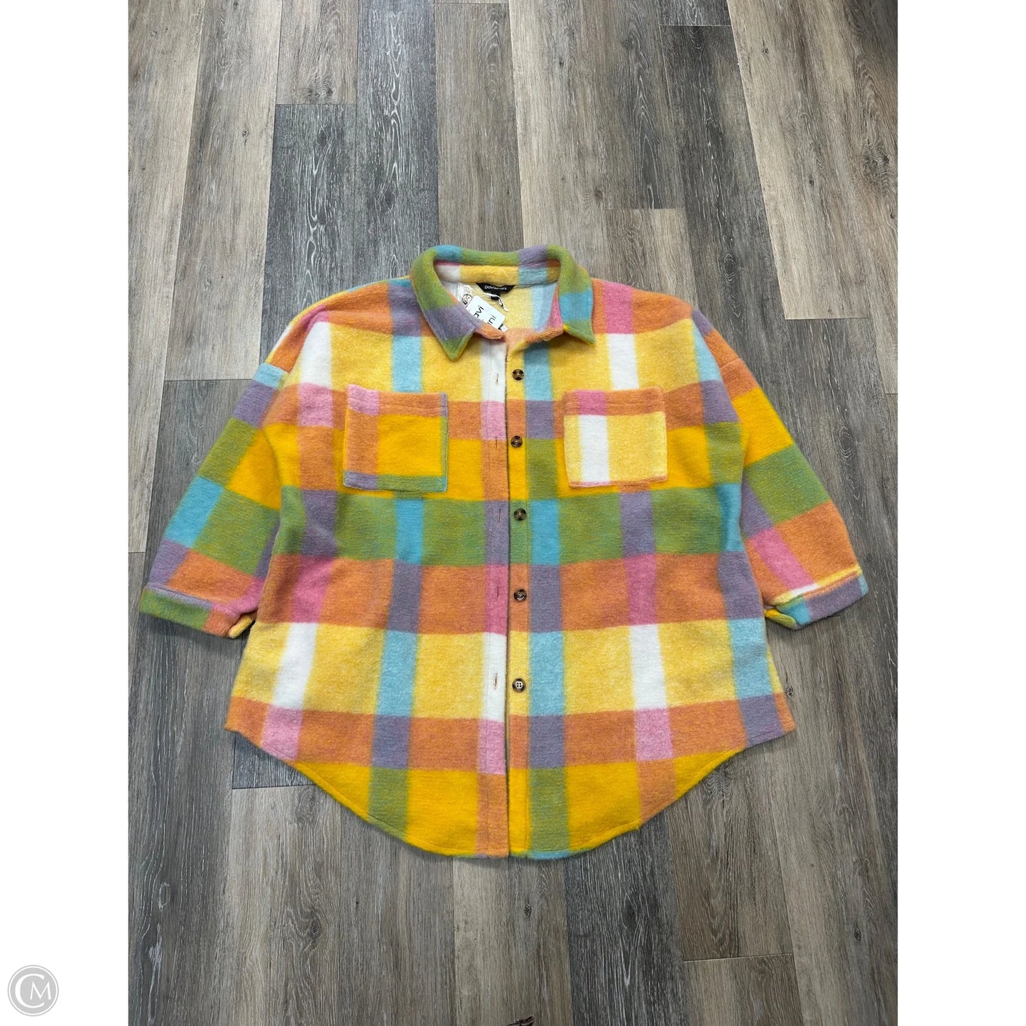 Jacket Shirt By Davi & Dani In Multi-colored, Size: 2x