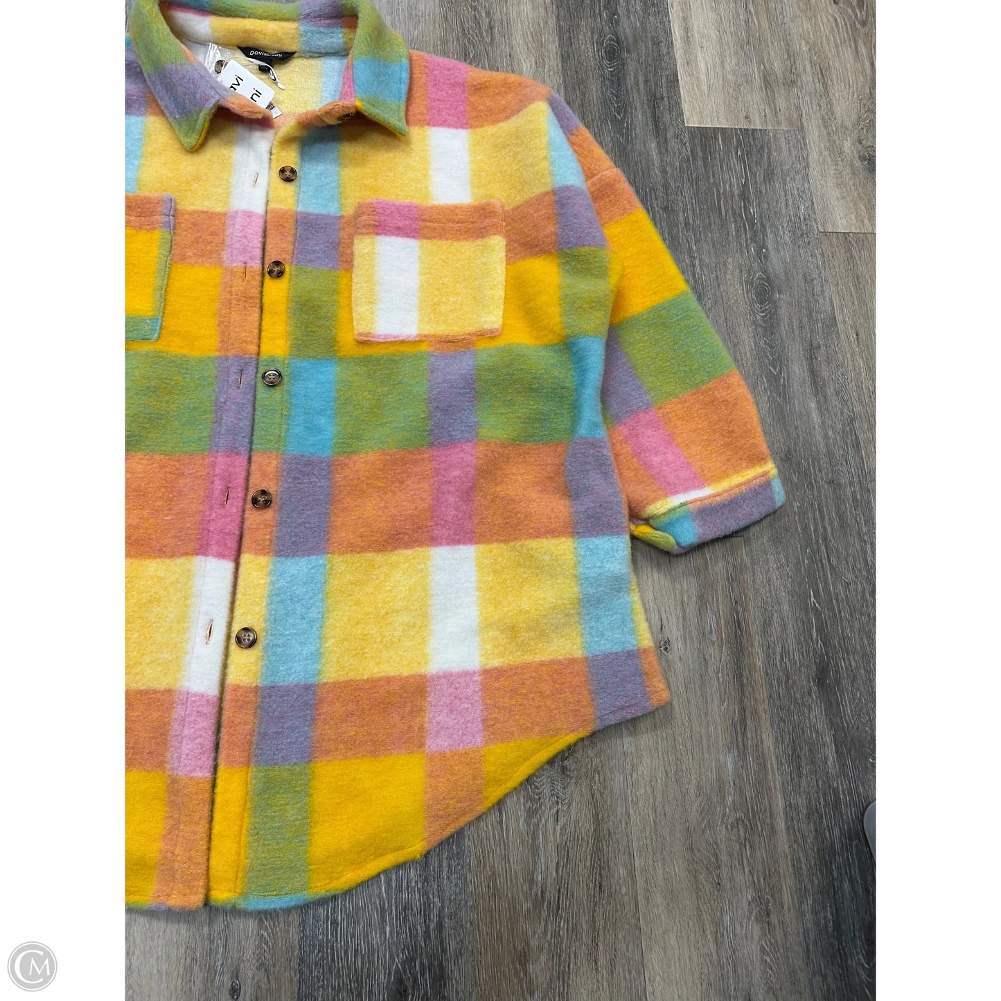 Jacket Shirt By Davi & Dani In Multi-colored, Size: 2x