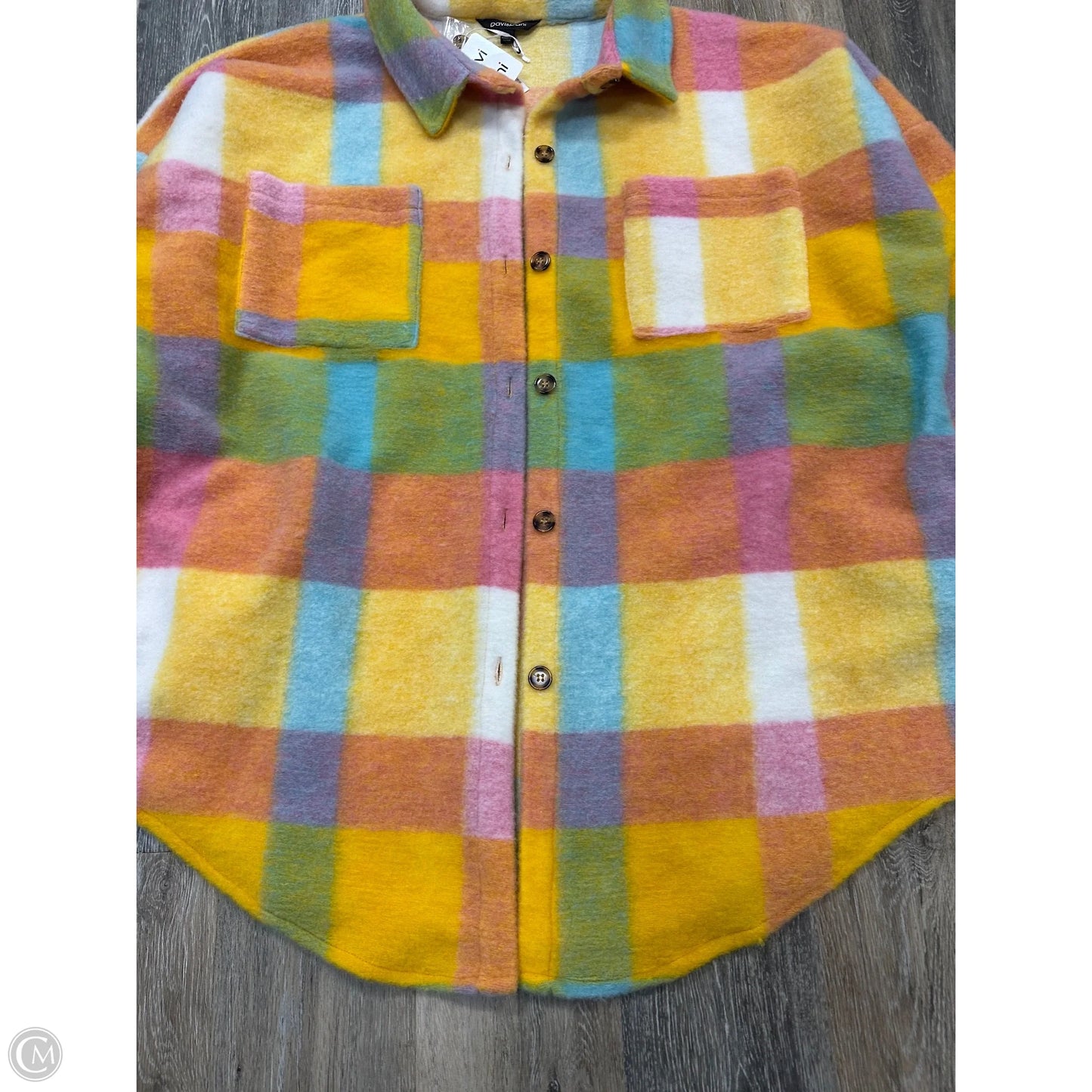 Jacket Shirt By Davi & Dani In Multi-colored, Size: 2x