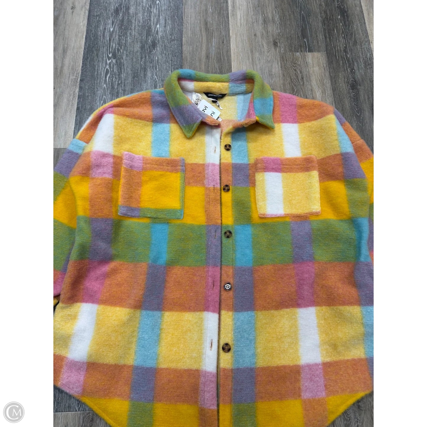 Jacket Shirt By Davi & Dani In Multi-colored, Size: 2x