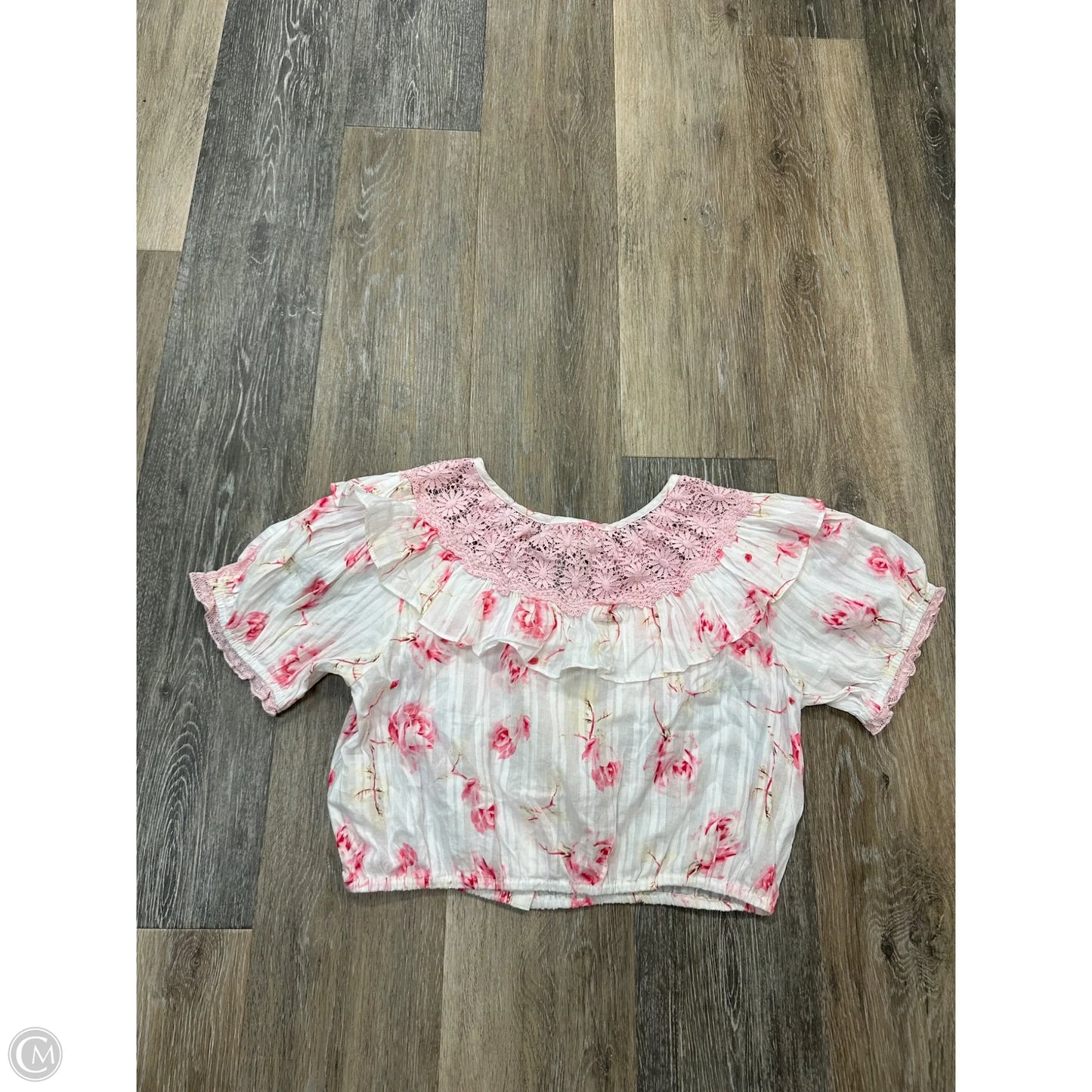 Blouse Short Sleeve By LOVESHACKFANCY In Pink, Size: S