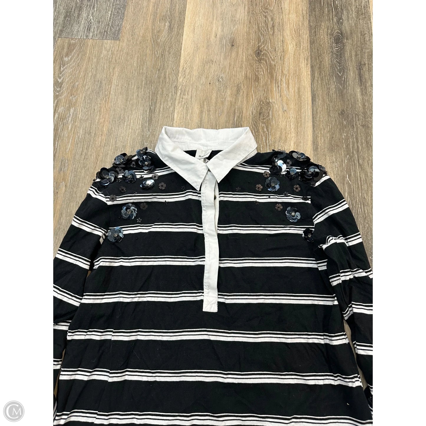 Top Long Sleeve By Maeve In Black, Size: M