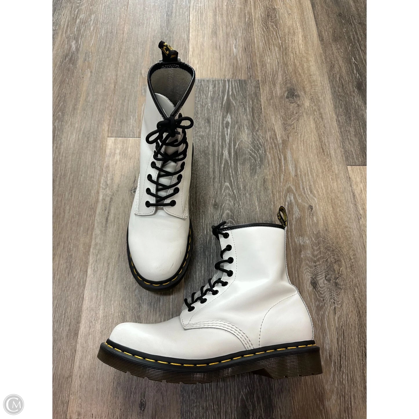 Boots Combat By Dr Martens In White, Size: 9