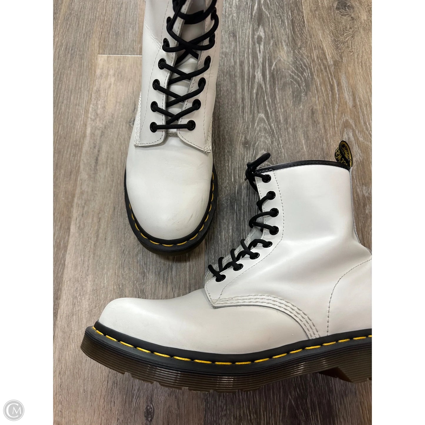 Boots Combat By Dr Martens In White, Size: 9