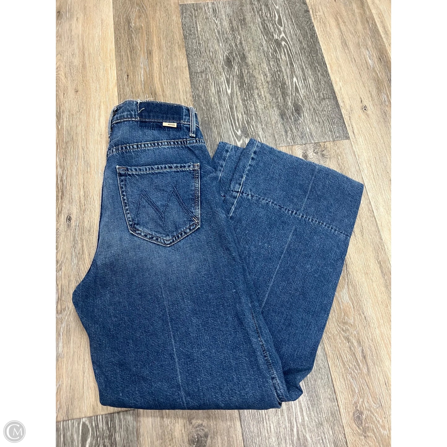 Jeans Straight By Mother In Blue Denim, Size: 1/25